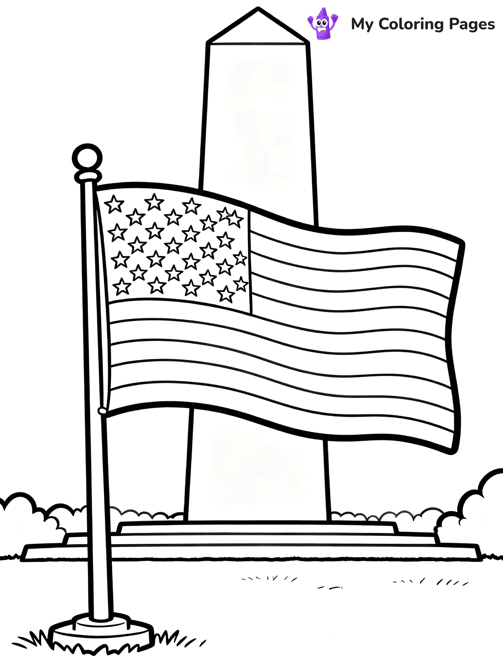 USA Flag Coloring Pages - 18