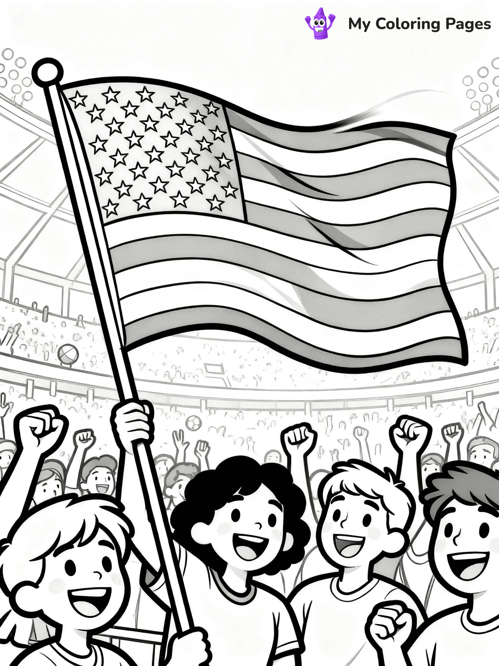 USA Flag Coloring Pages - 10