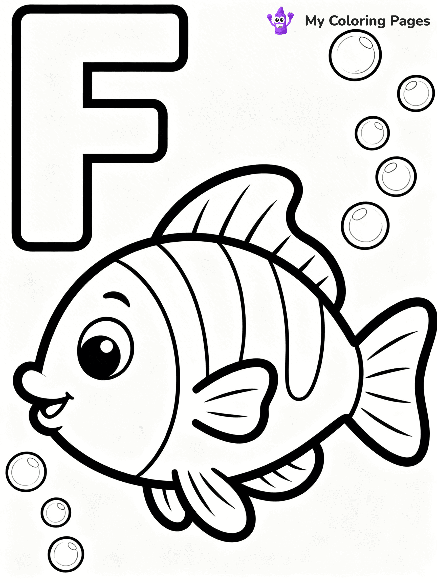 Letter F Coloring Pages - 19