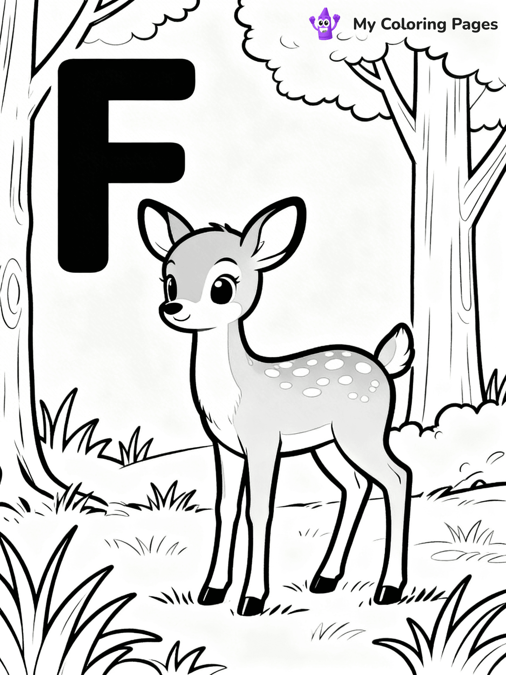 Letter F Coloring Pages - 3