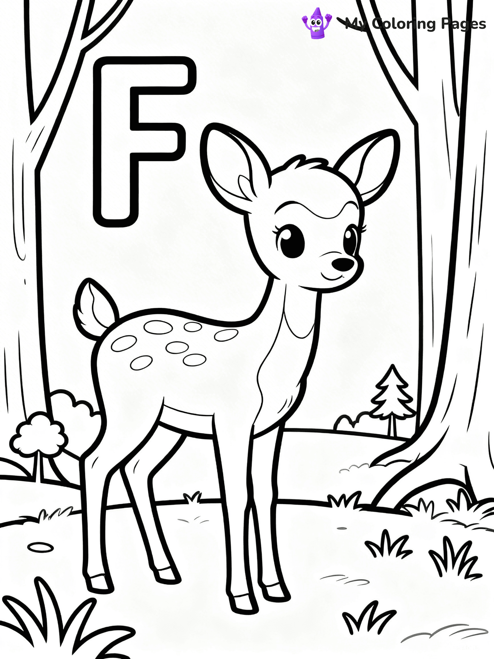 Letter F Coloring Pages - 1