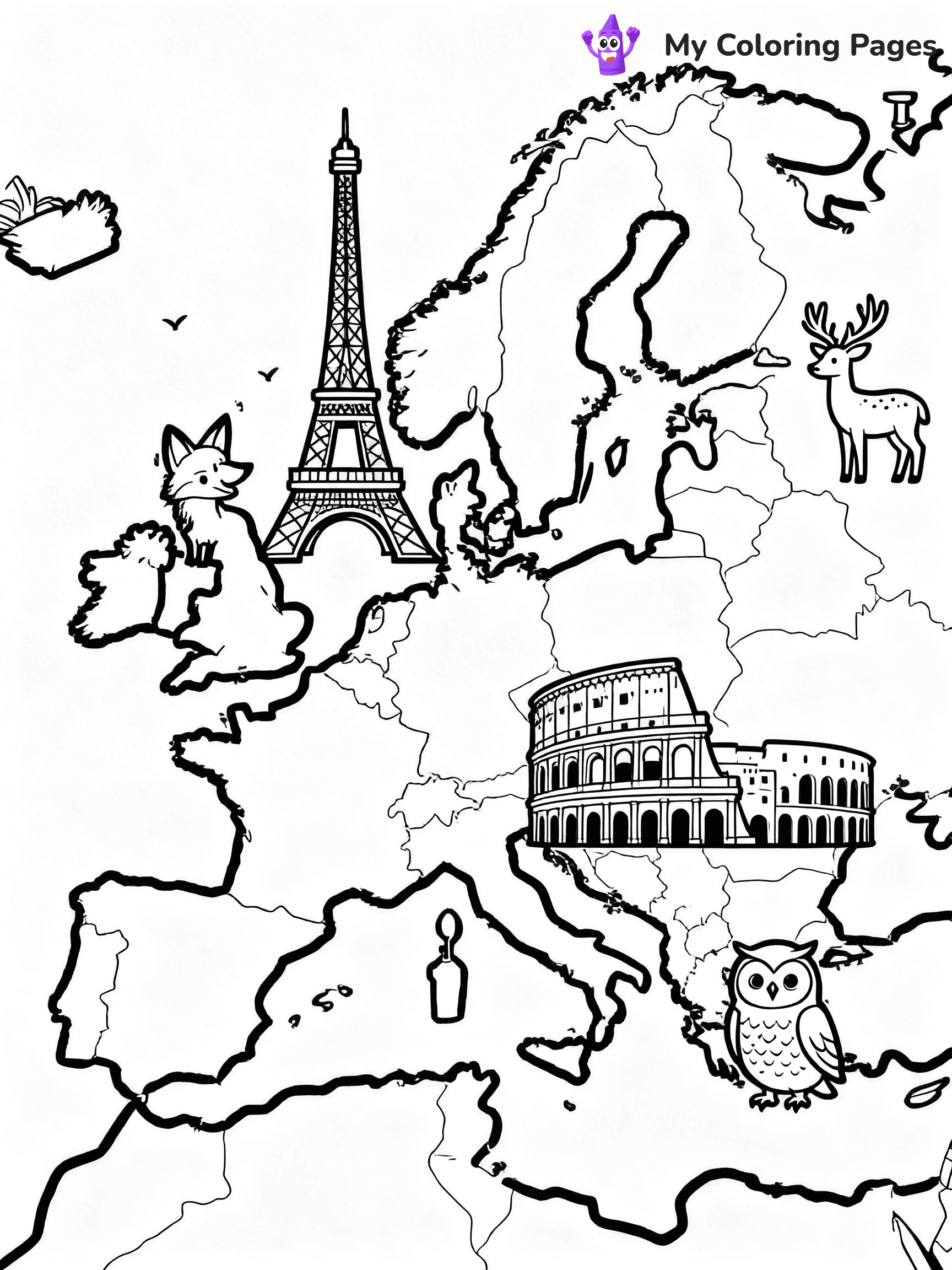 Continents Coloring Pages - 27
