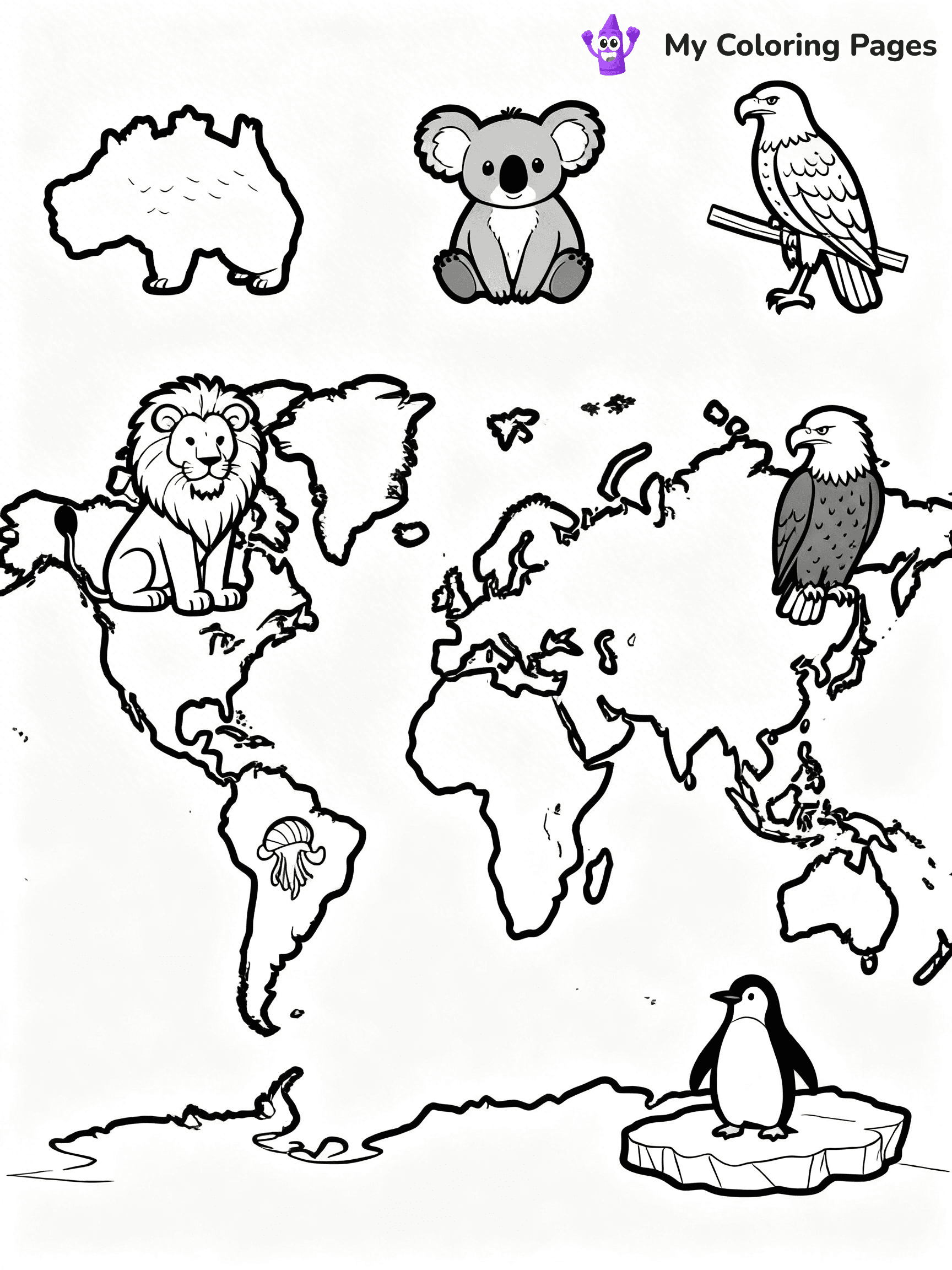 Continents Coloring Pages - 7