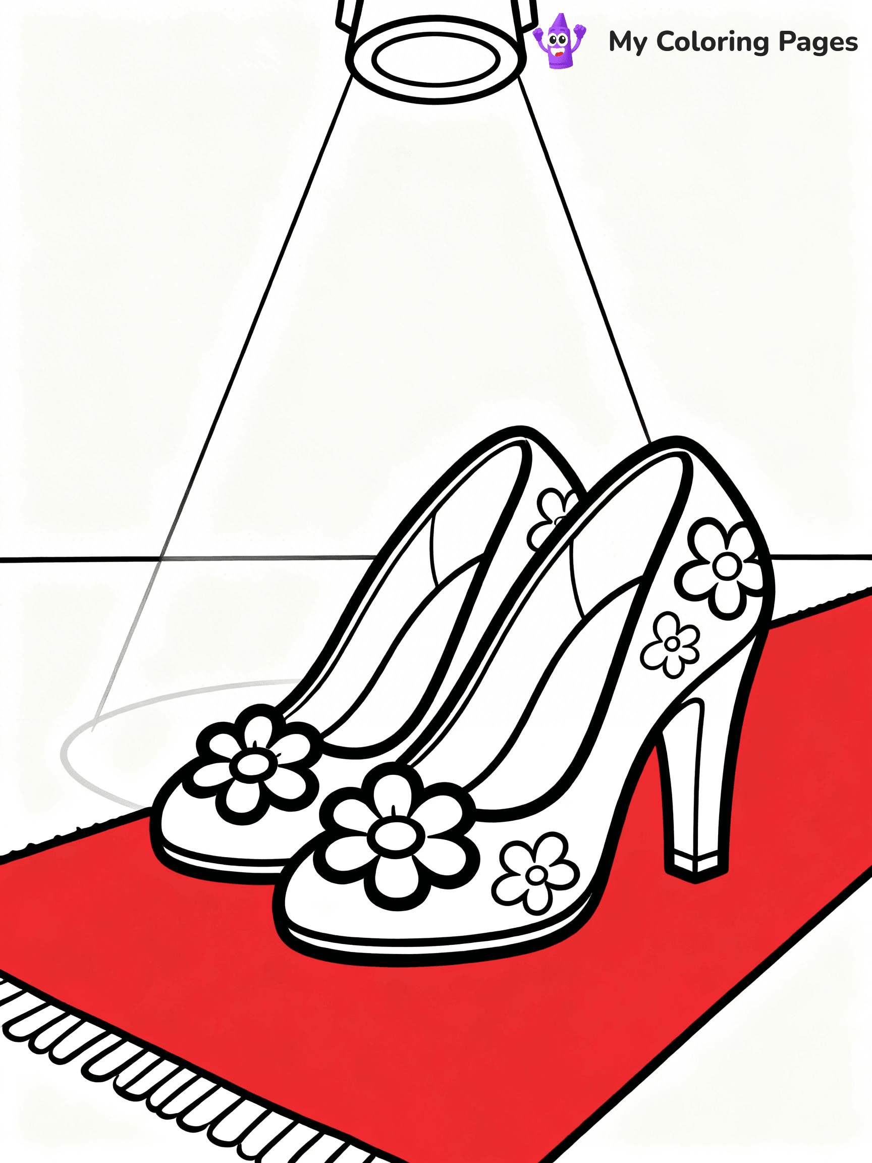 Shoe Coloring Pages PDF - 30