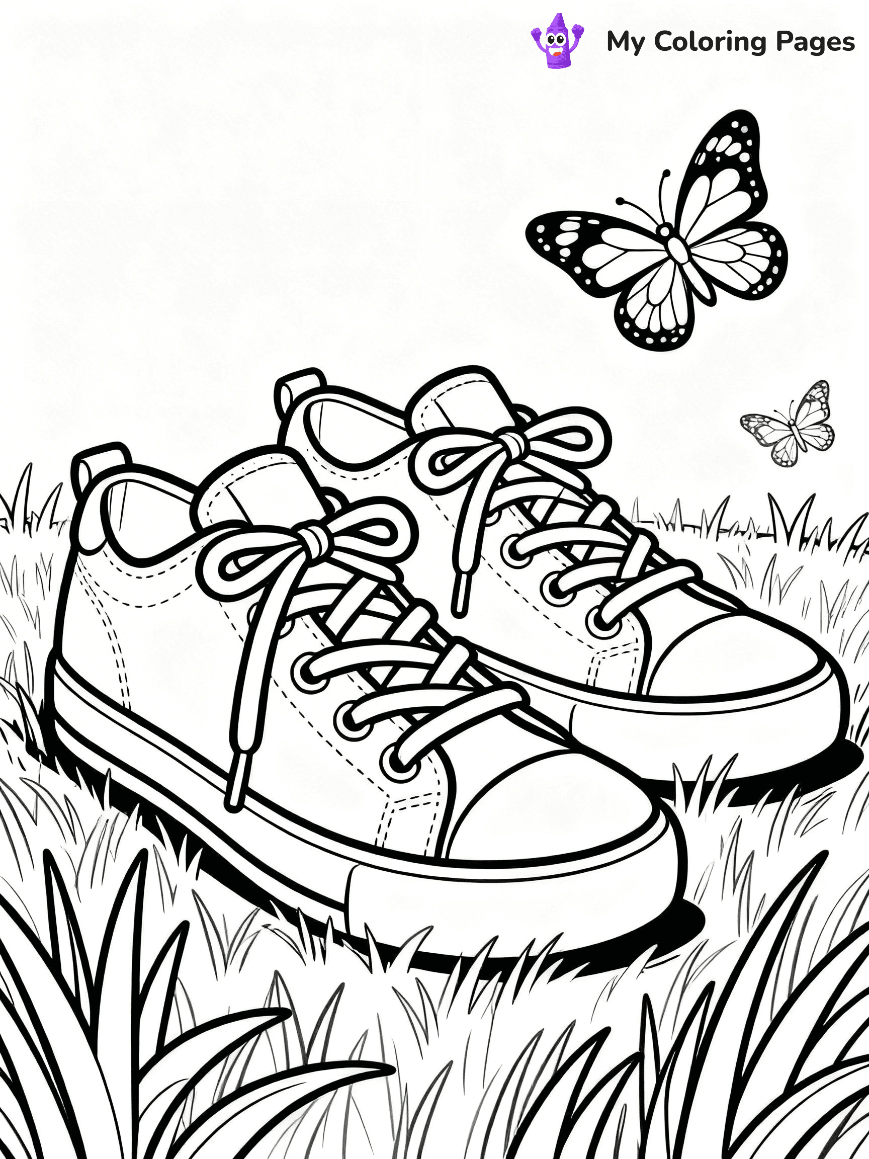 Shoe Coloring Pages PDF - 25