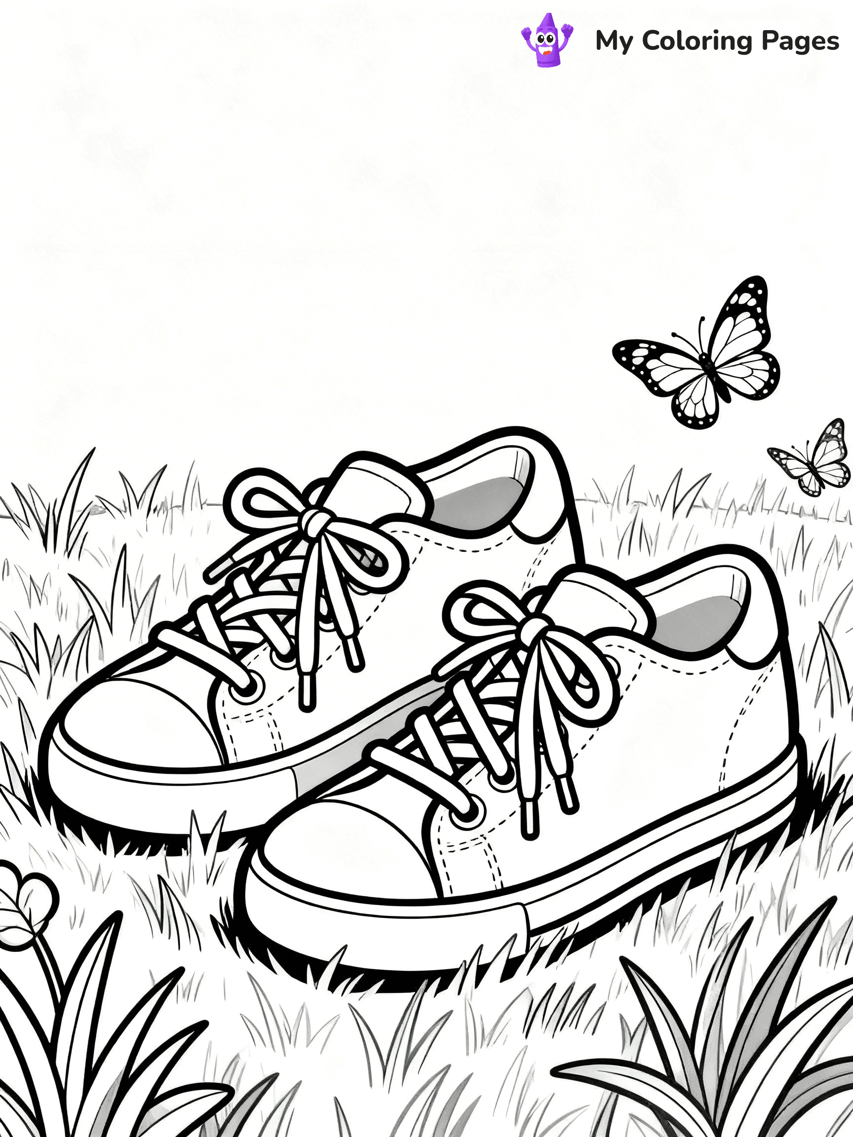 Shoe Coloring Pages PDF - 24