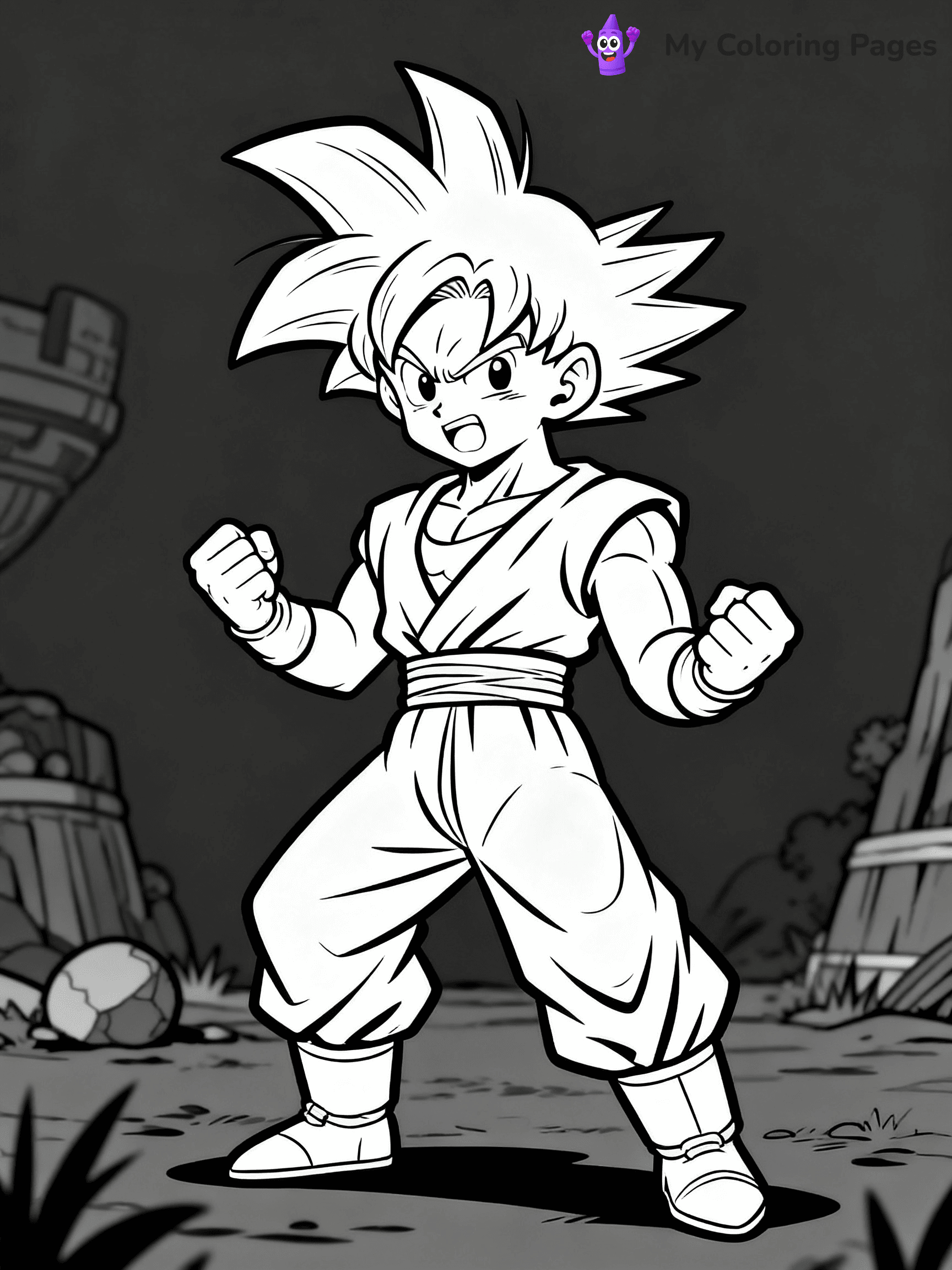 Goku Super Saiyan Coloring Pages - 4