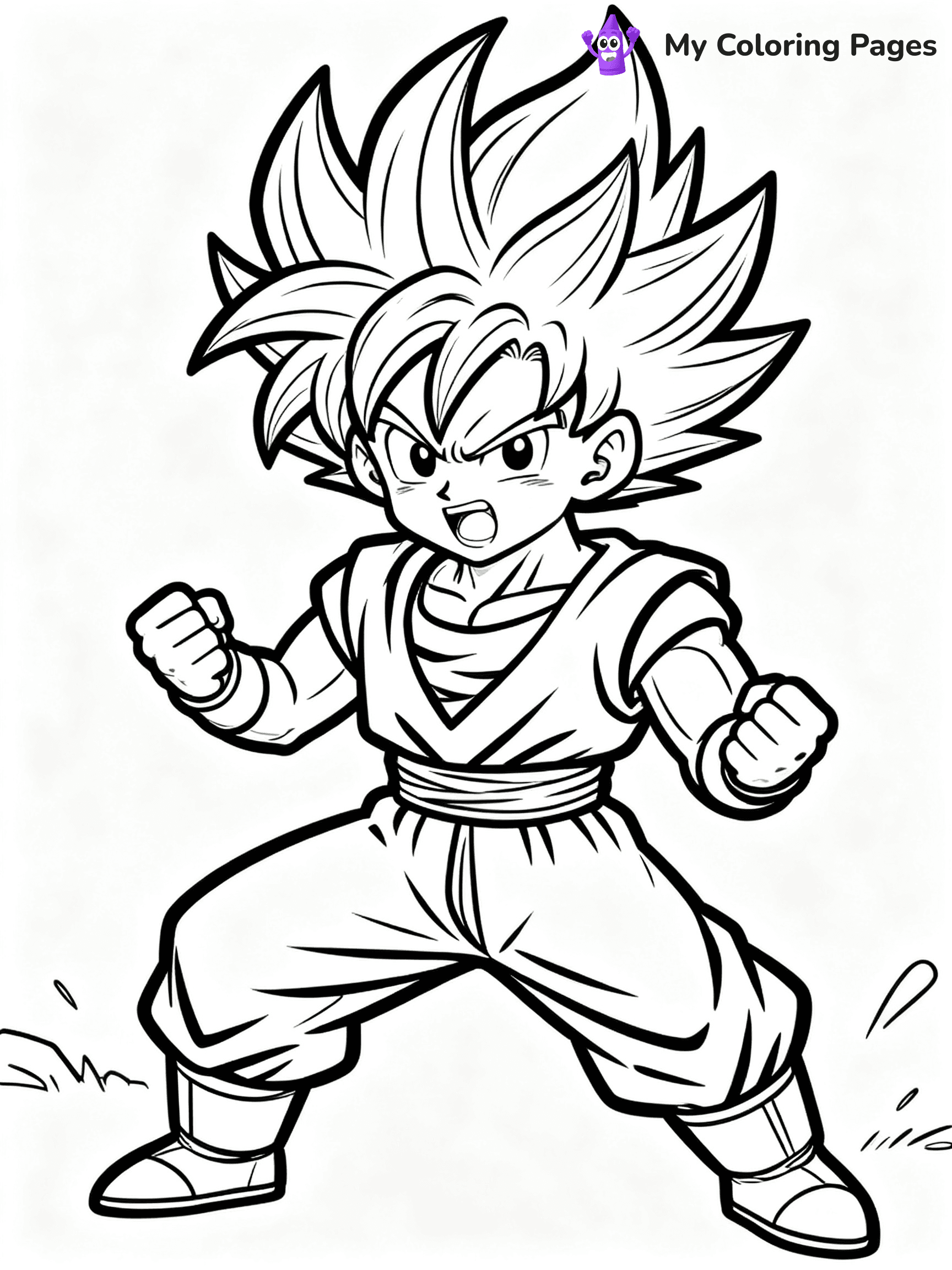Goku Super Saiyan Coloring Pages - 2
