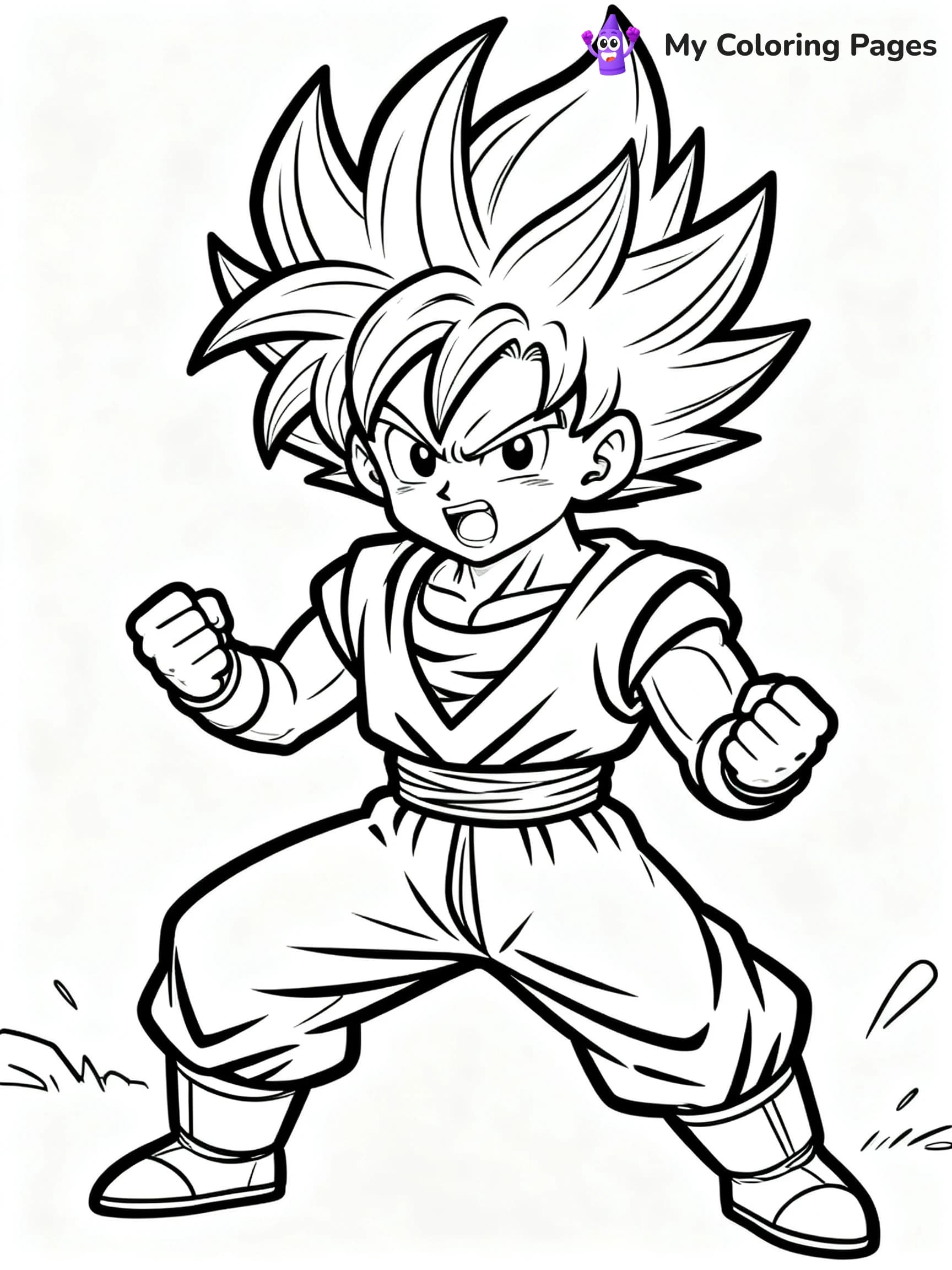 Goku Super Saiyan Coloring Pages - 2