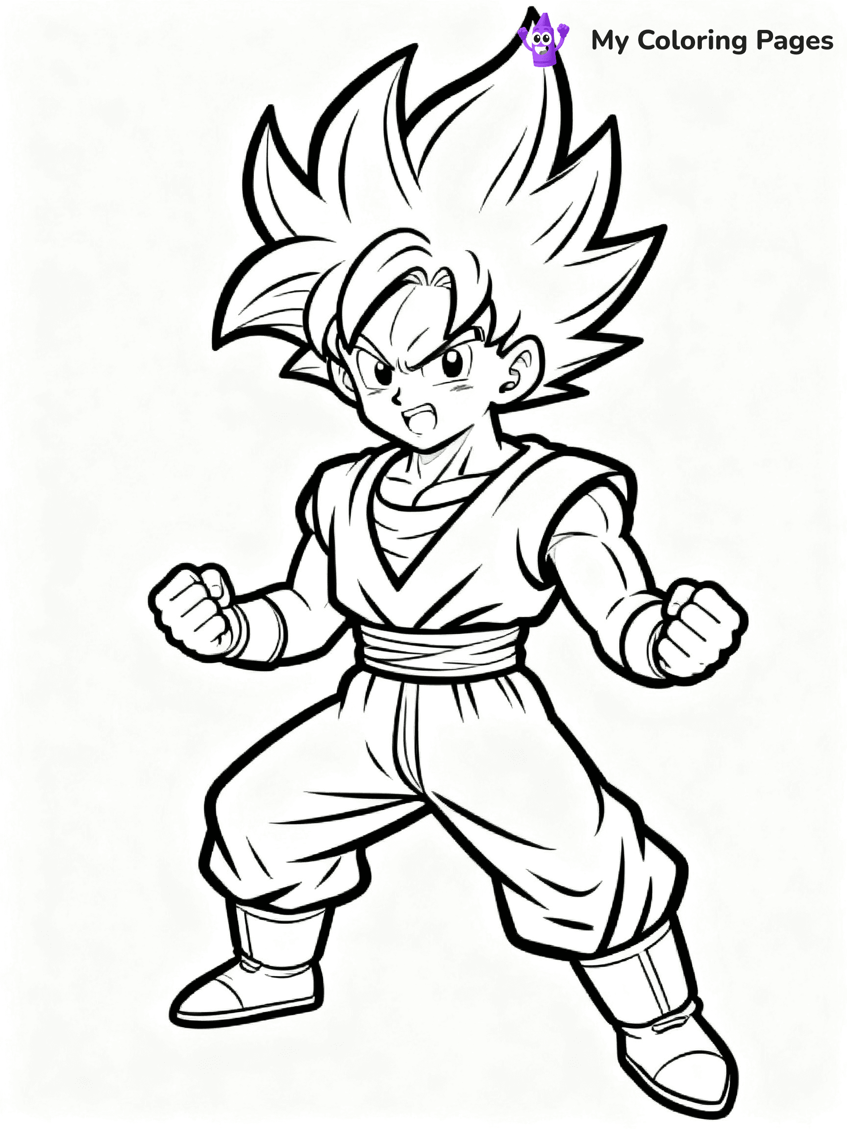 Goku Super Saiyan Coloring Pages - 1