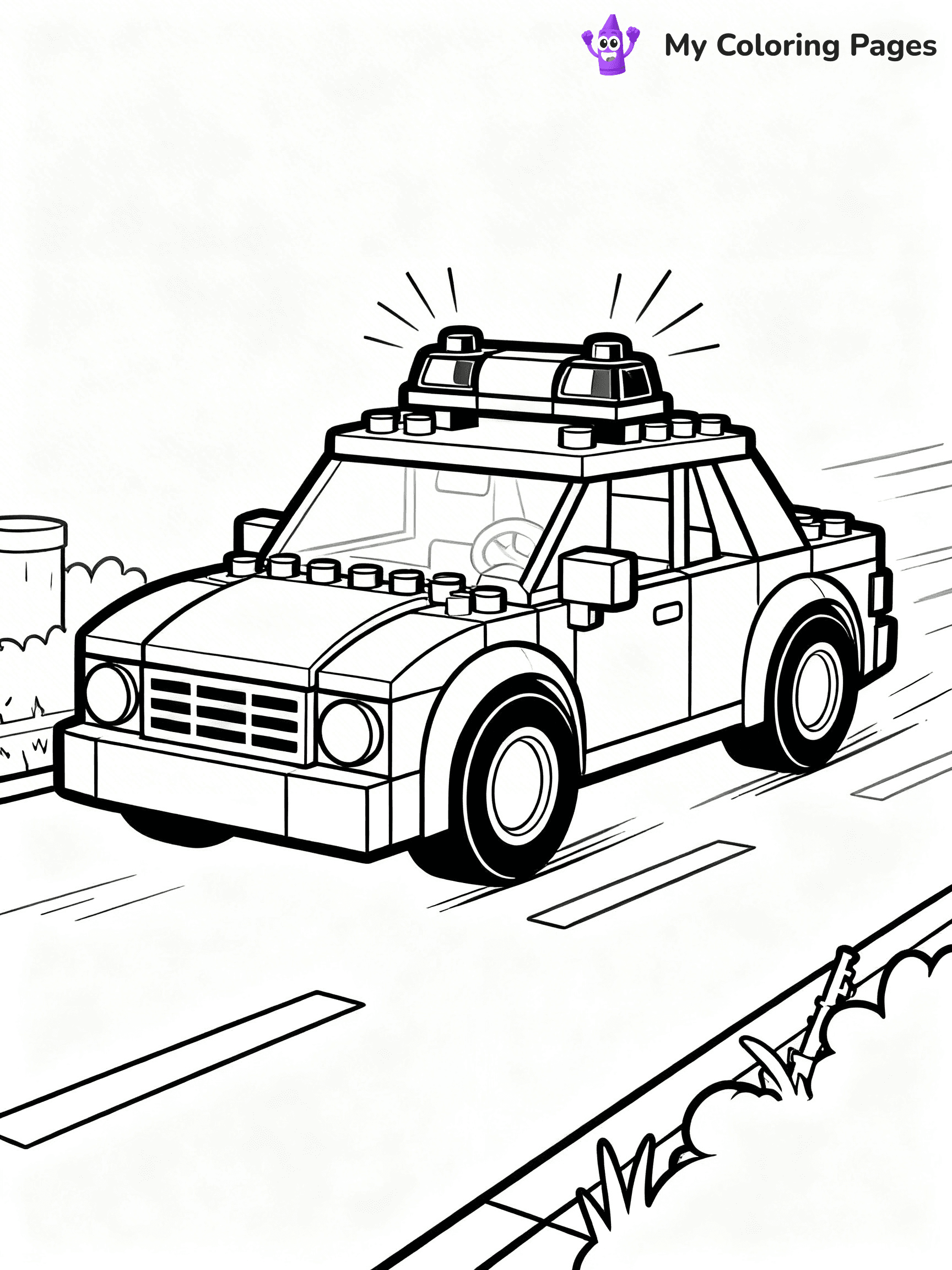 Lego Police Coloring Pages - 11
