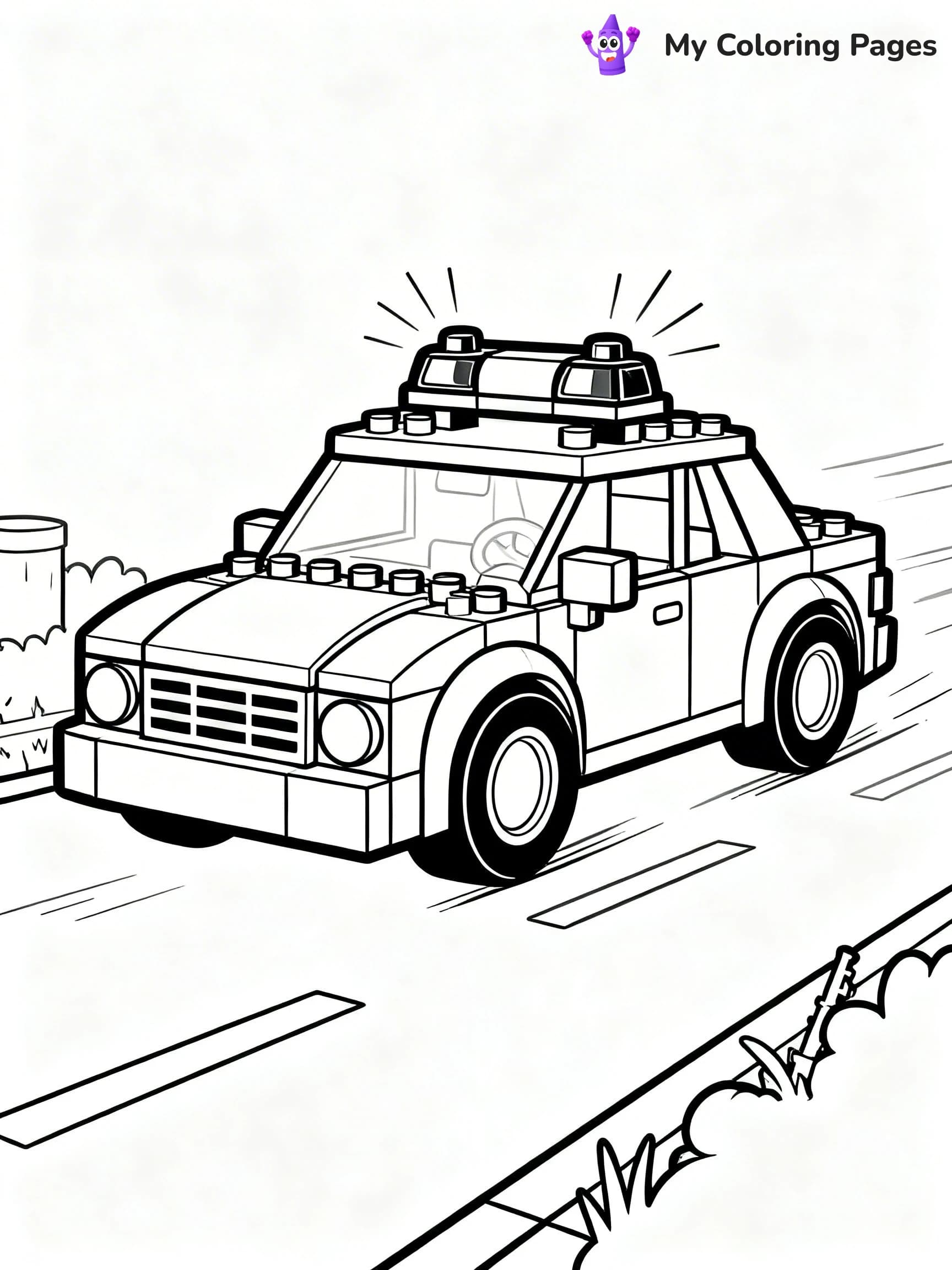 Lego Police Coloring Pages - 11