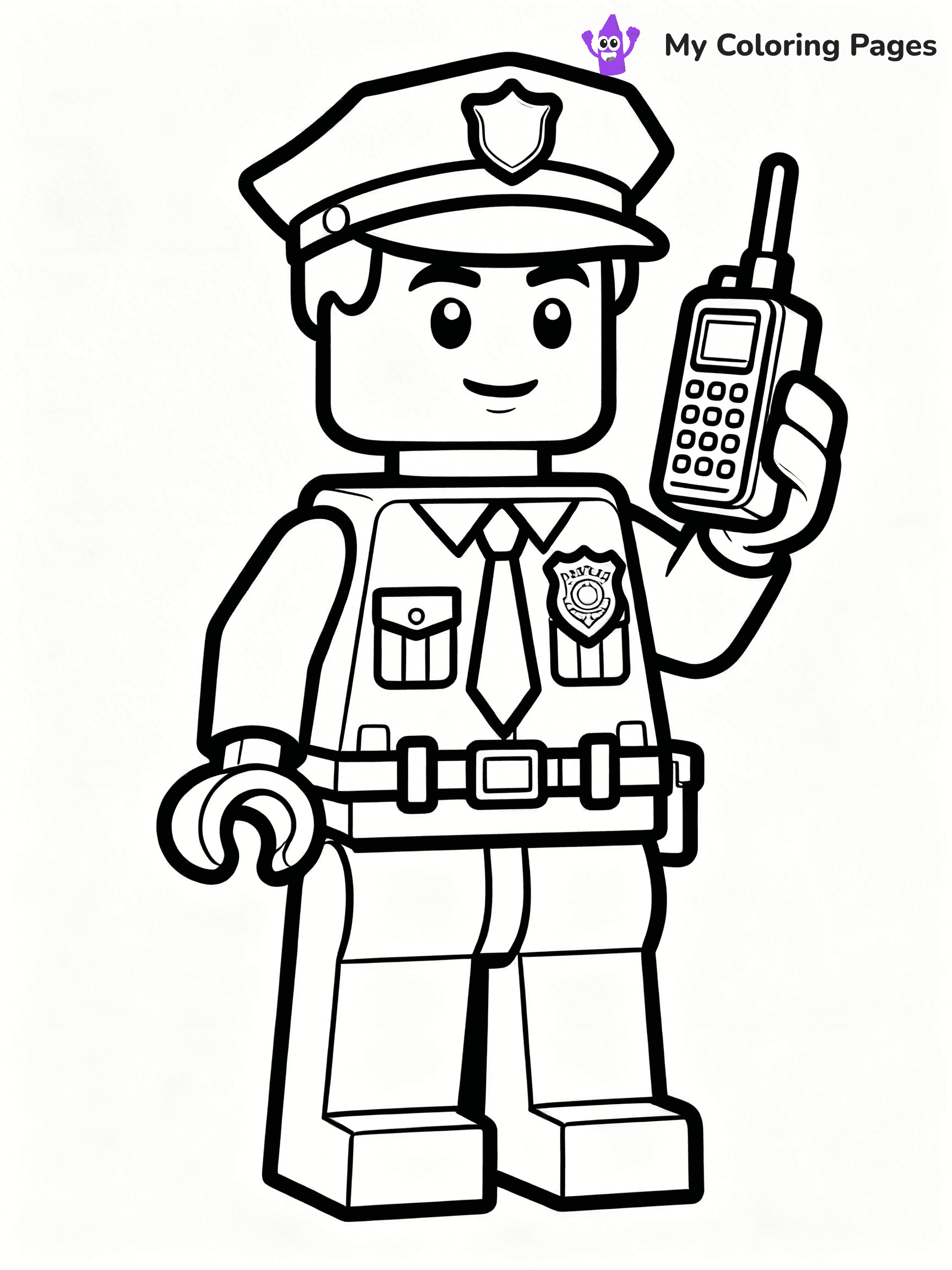 Lego Police Coloring Pages - 8