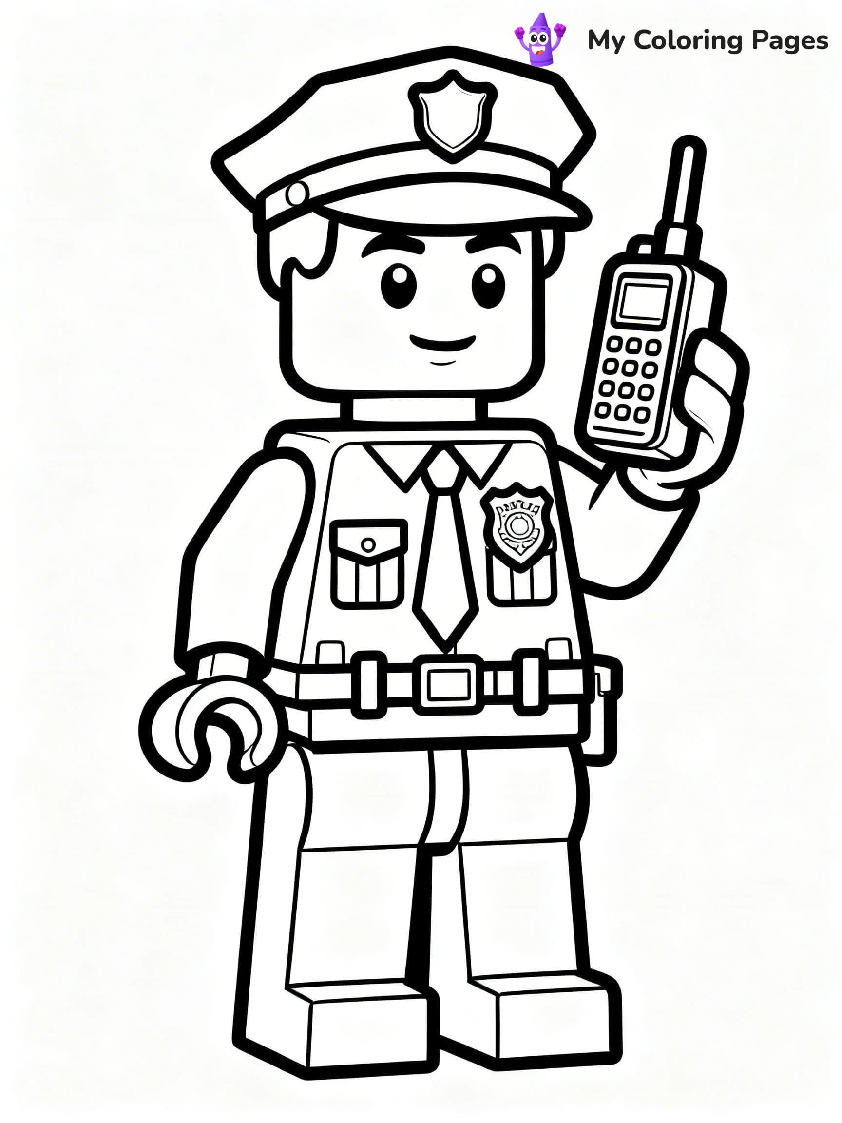 Lego Police Coloring Pages - 8