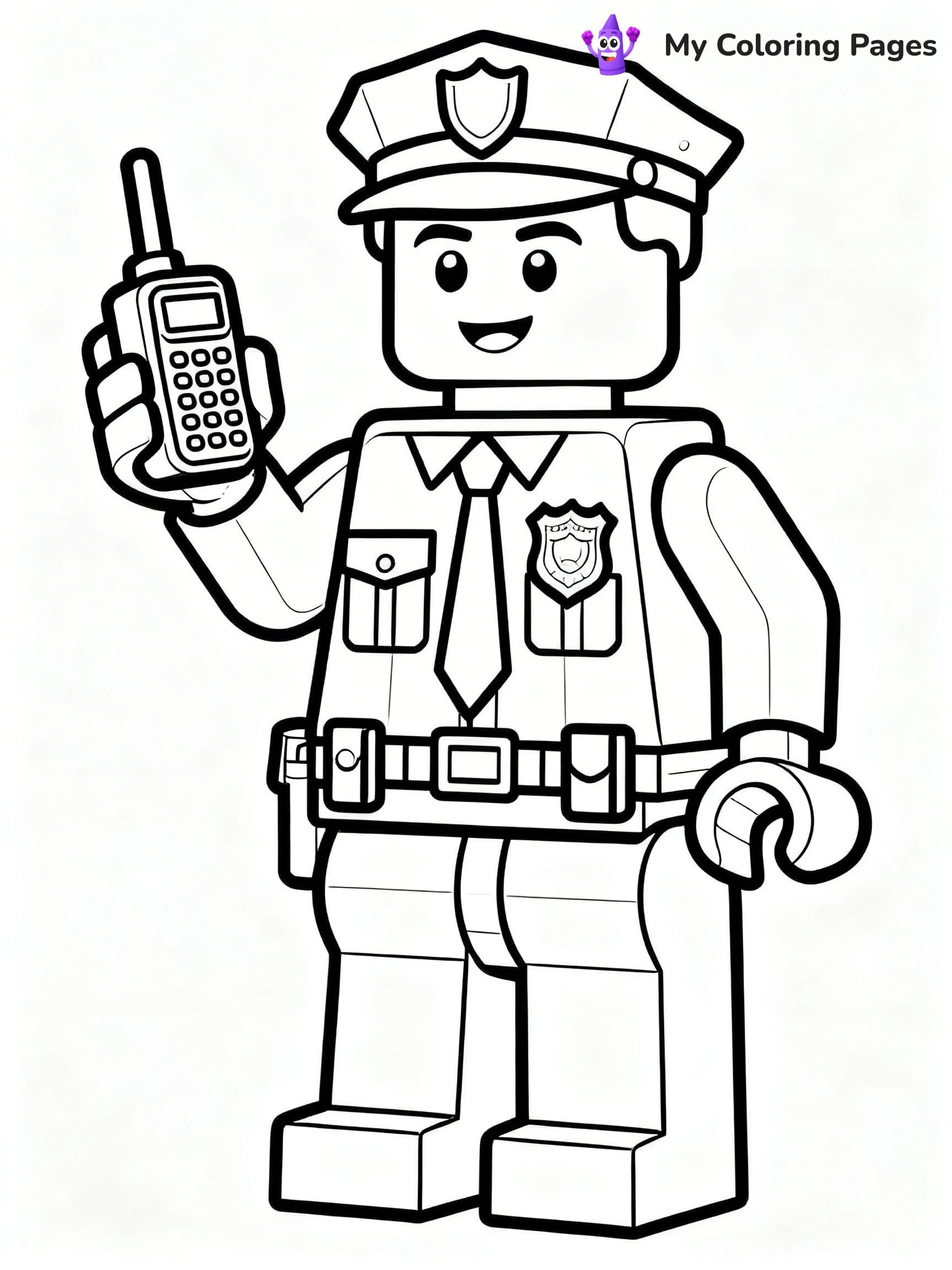 Lego Police Coloring Pages - 6