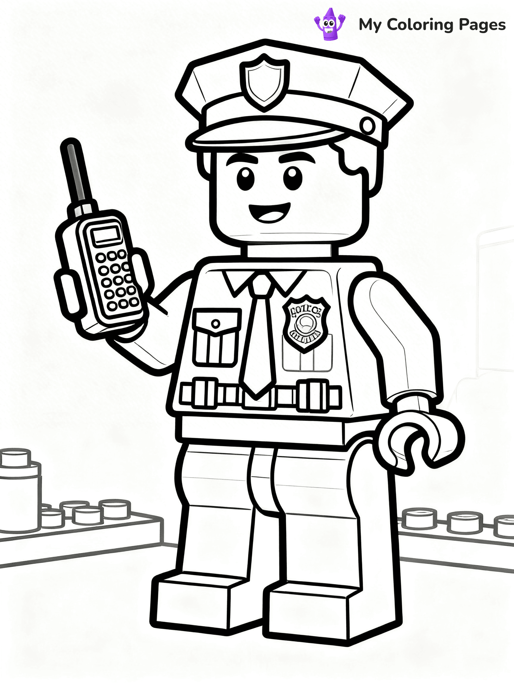 Lego Police Coloring Pages - 4