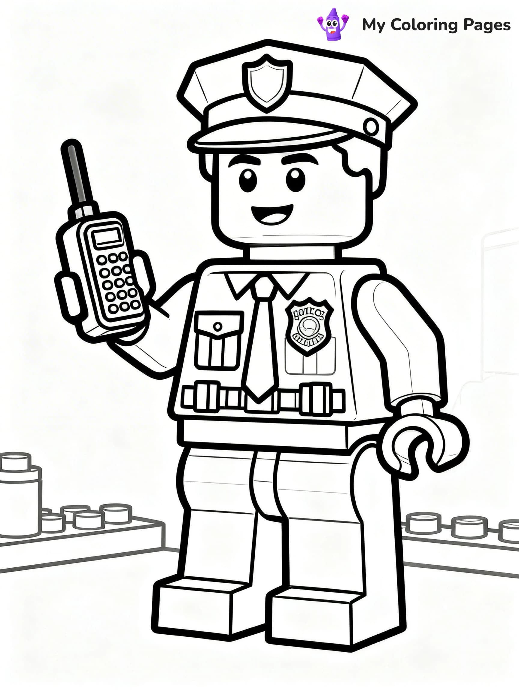 Lego Police Coloring Pages - 4
