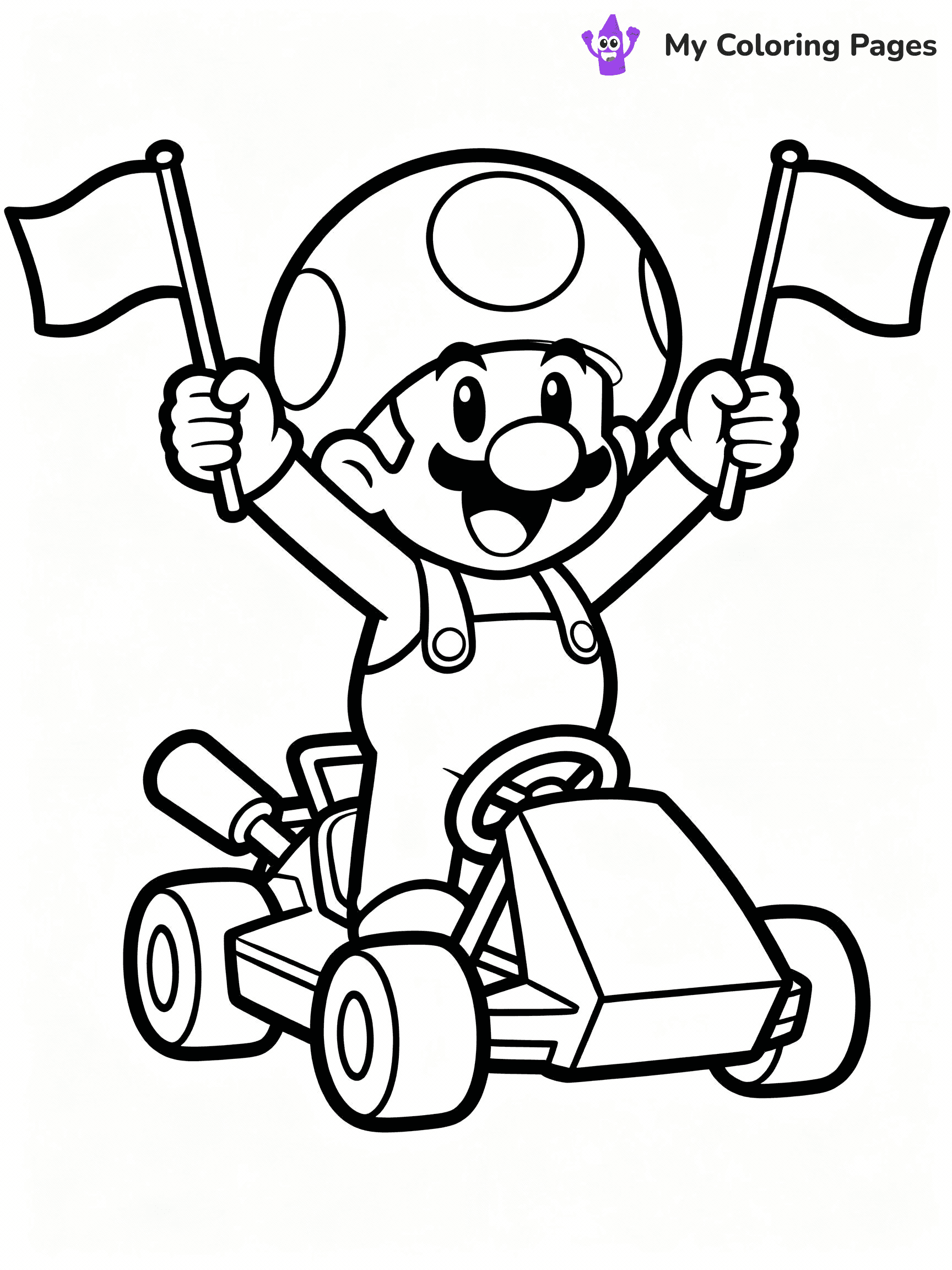 Mario Kart Coloring Pages - 16