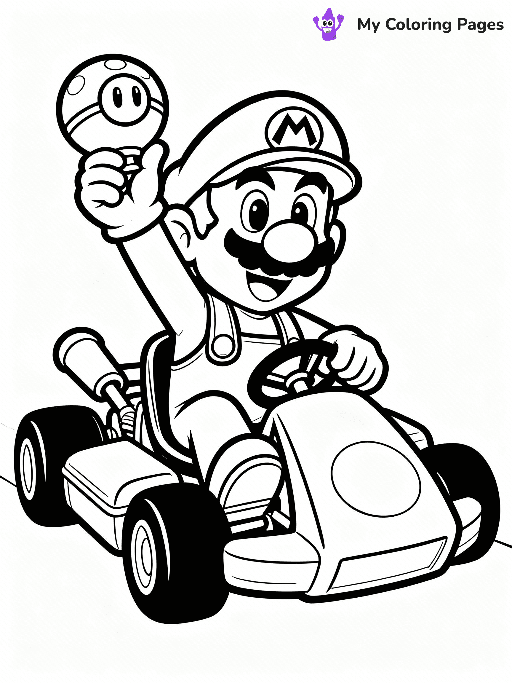 Mario Kart Coloring Pages - 9