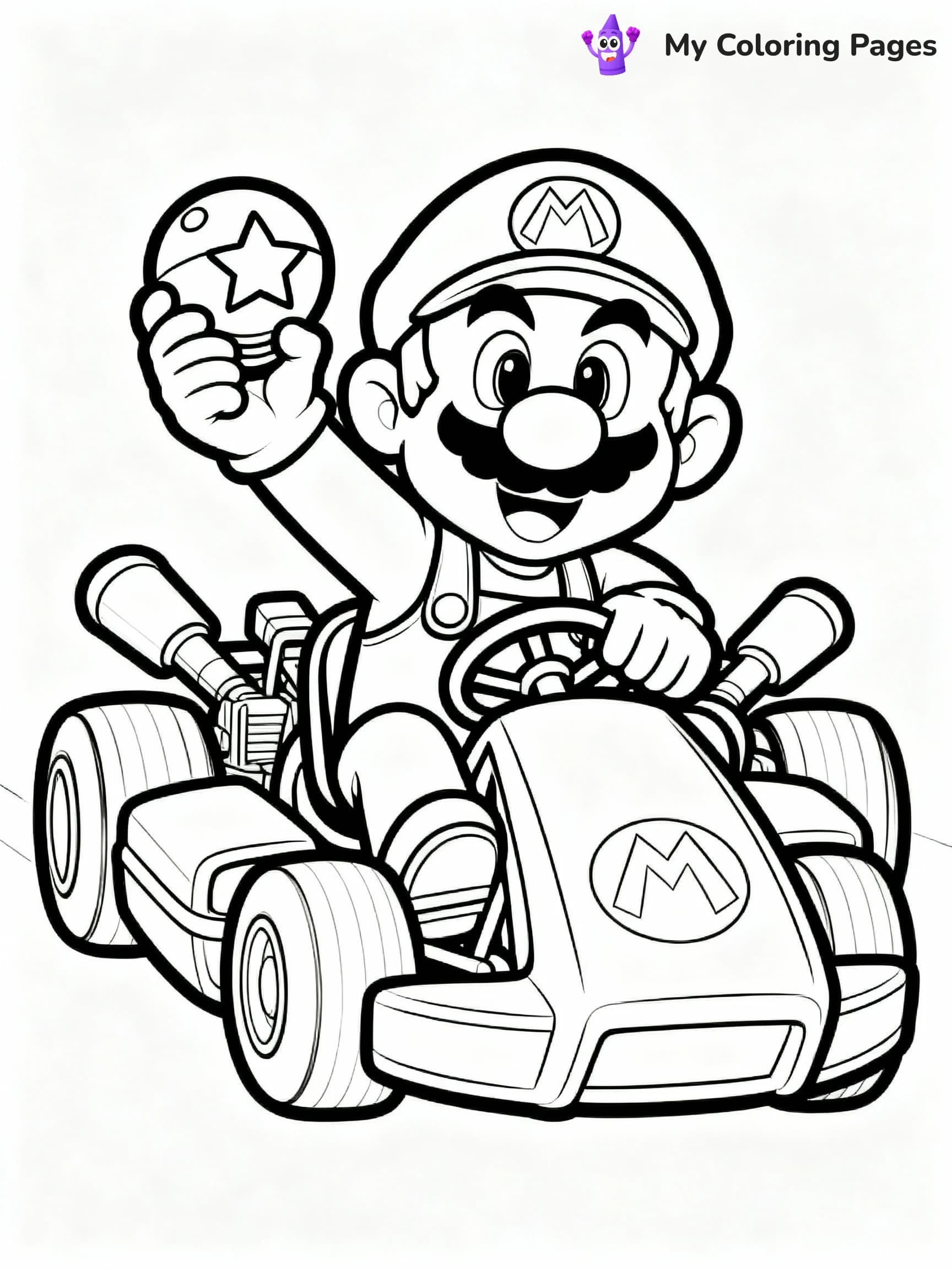Mario Kart Coloring Pages - 8