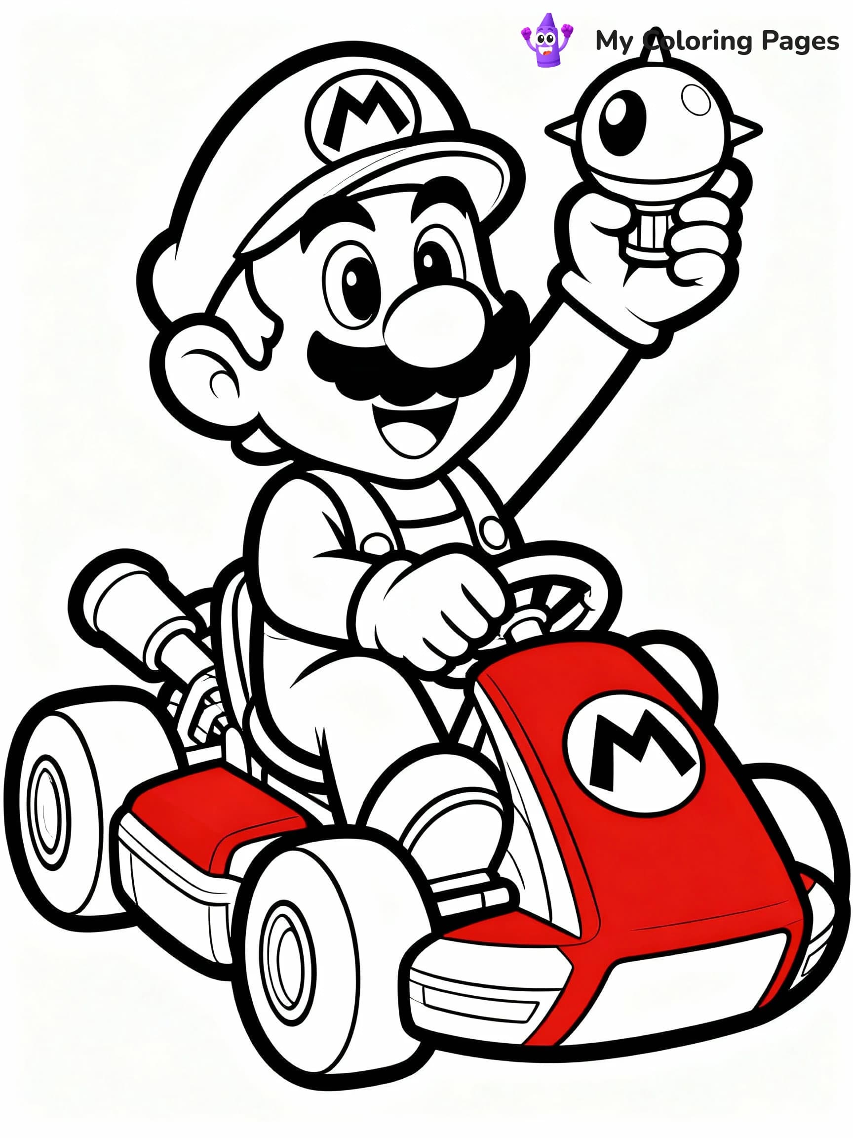 Mario Kart Coloring Pages - 7