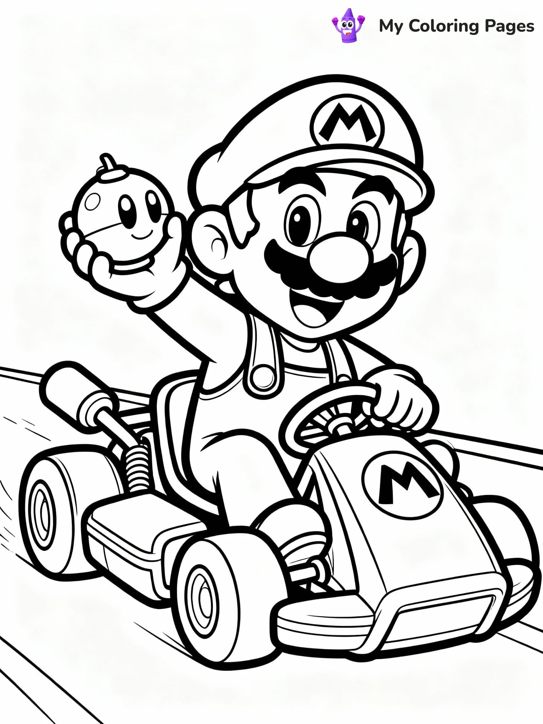Mario Kart Coloring Pages - 6