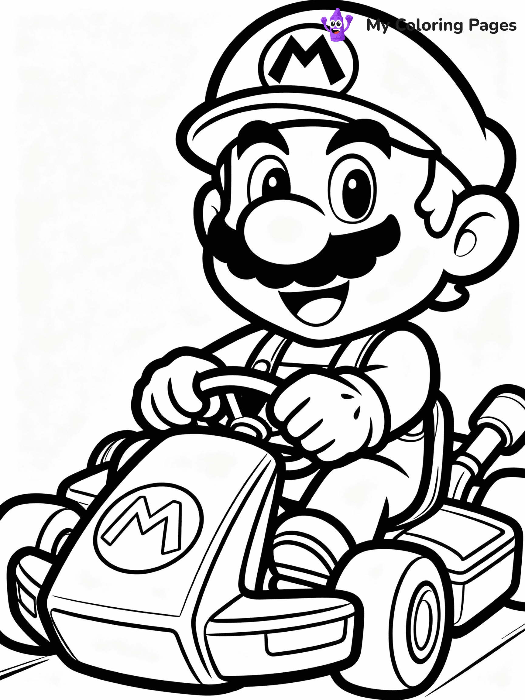 Mario Kart Coloring Pages - 1