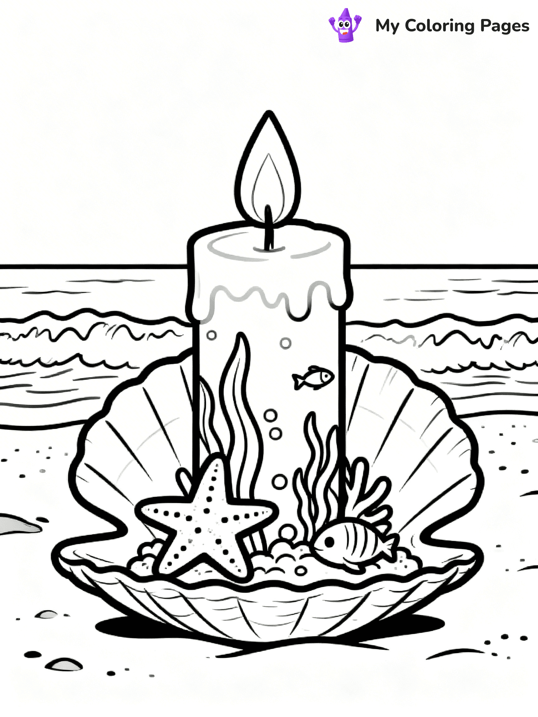 Candle Coloring Pages - 24