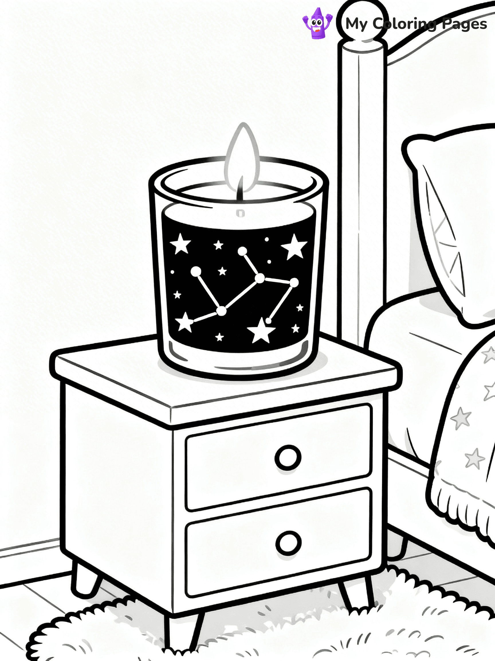 Candle Coloring Pages - 23