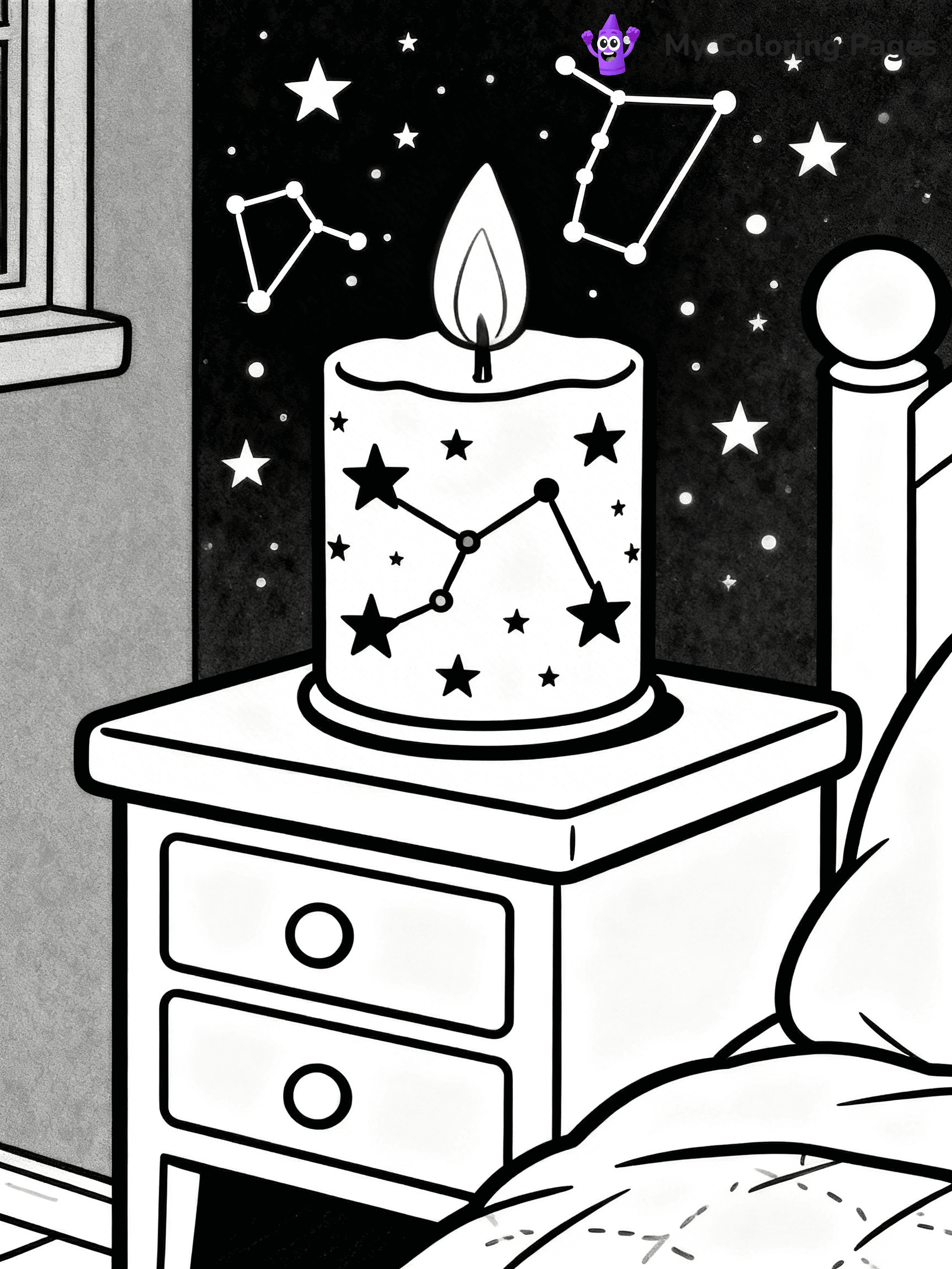 Candle Coloring Pages - 21