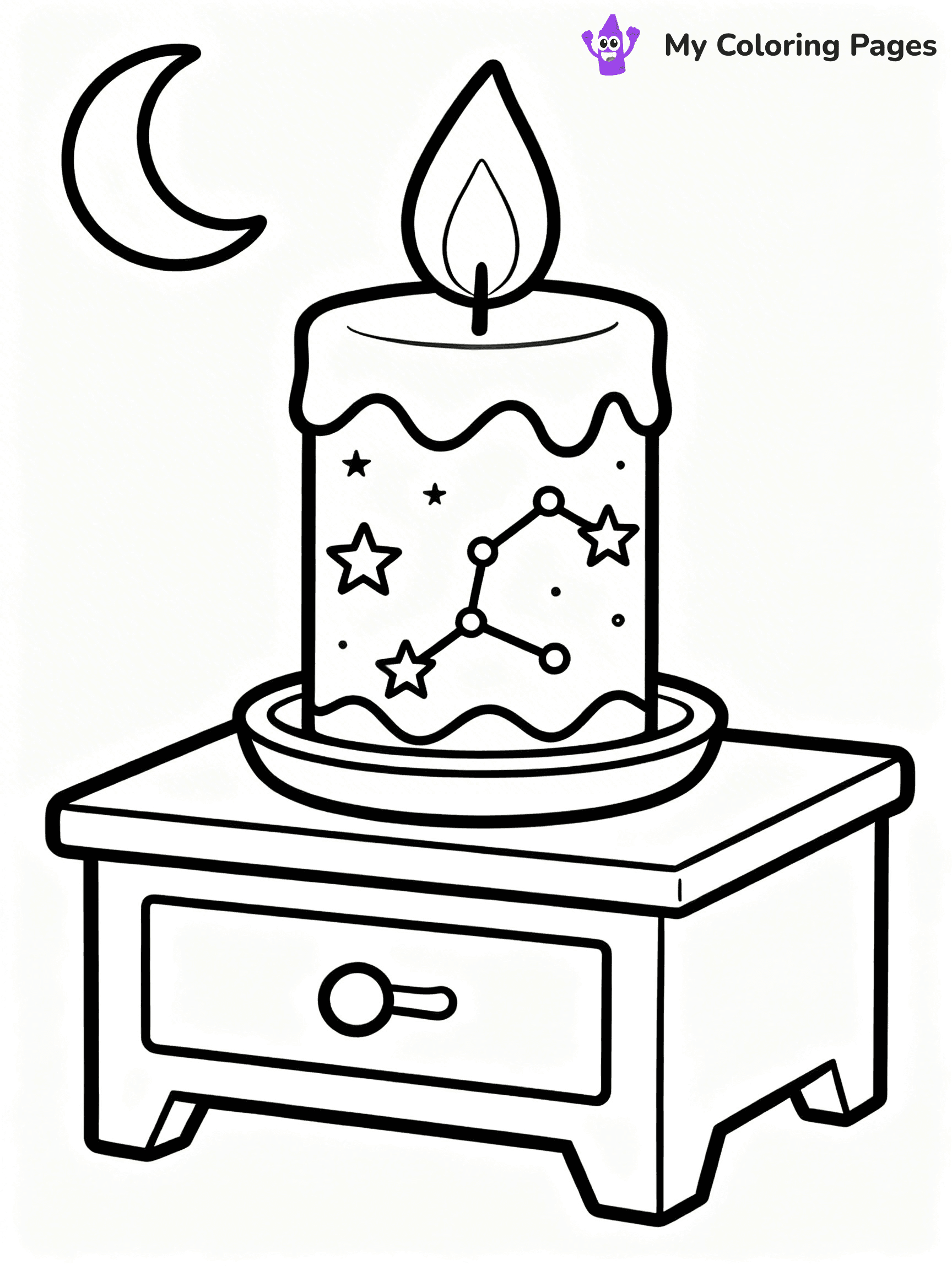 Candle Coloring Pages - 19