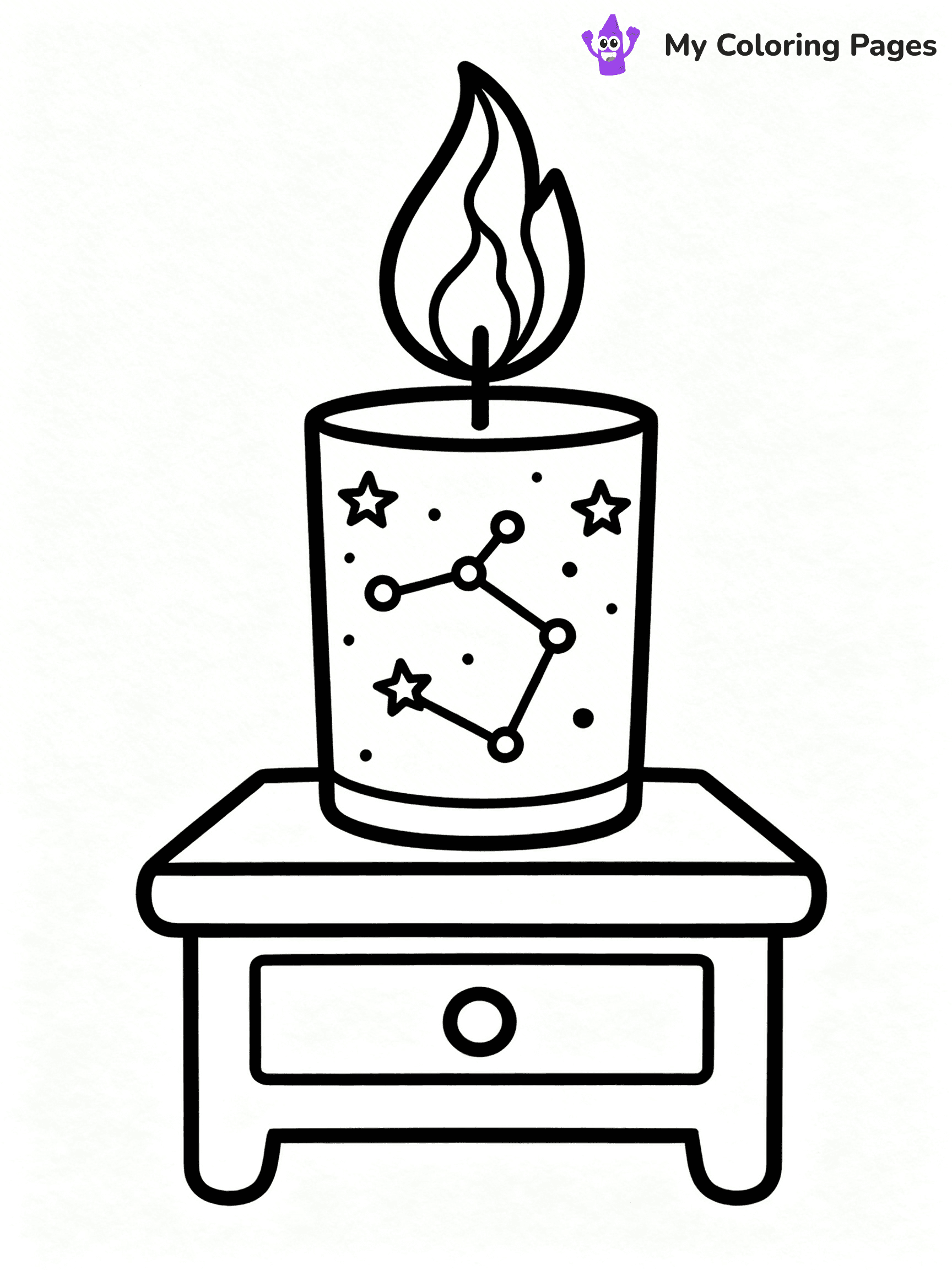 Candle Coloring Pages - 18