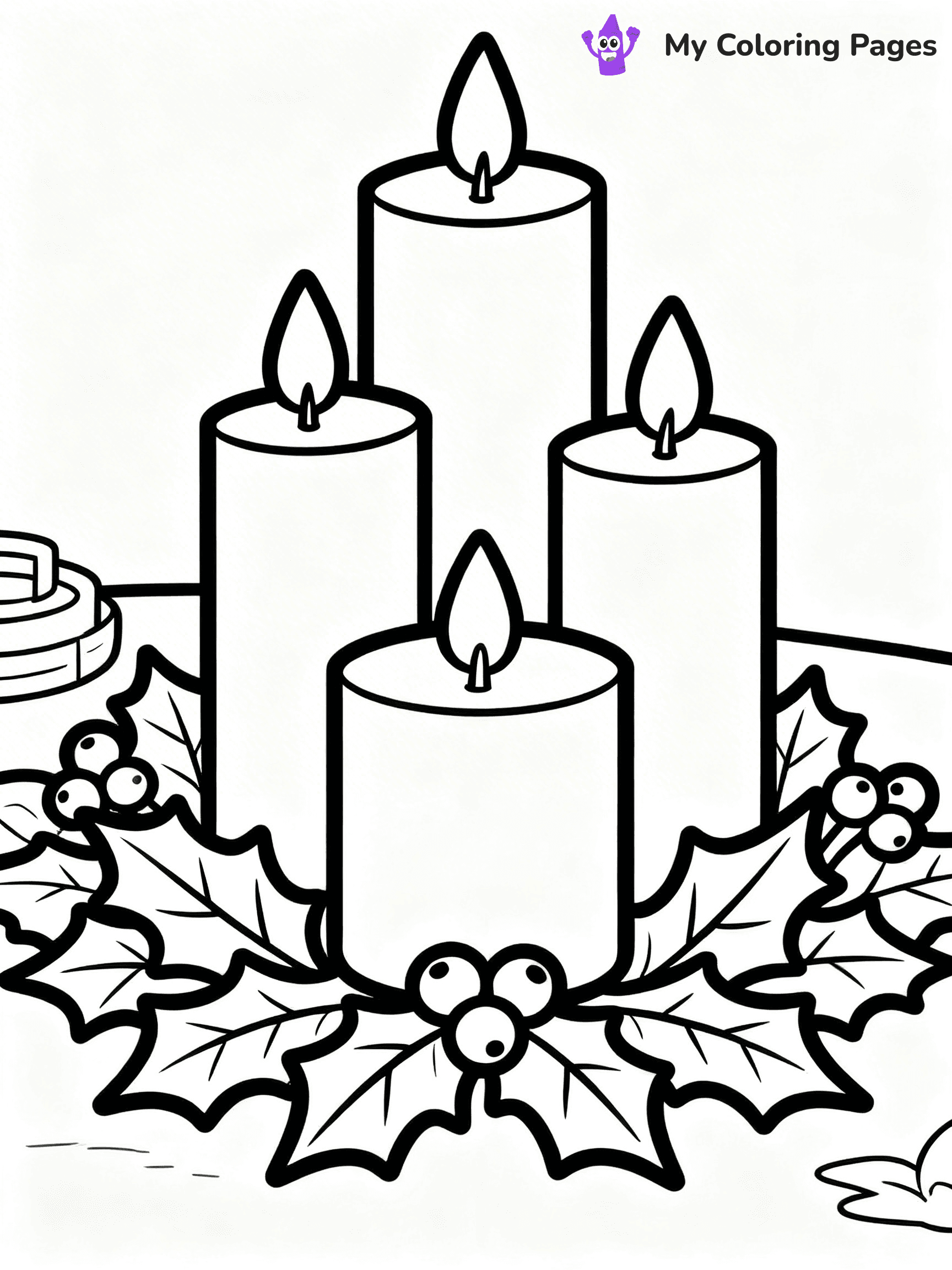 Candle Coloring Pages - 9