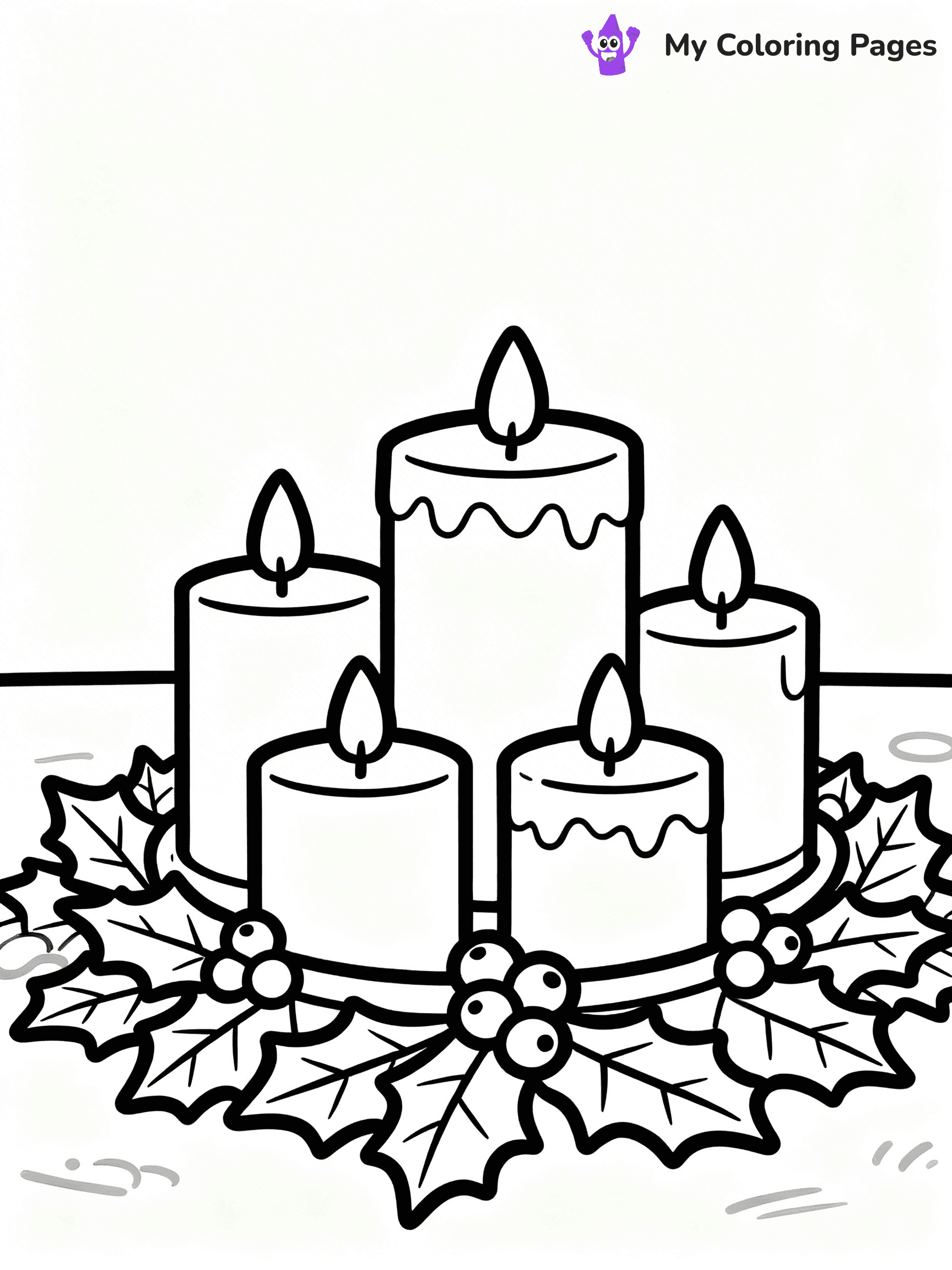 Candle Coloring Pages - 8