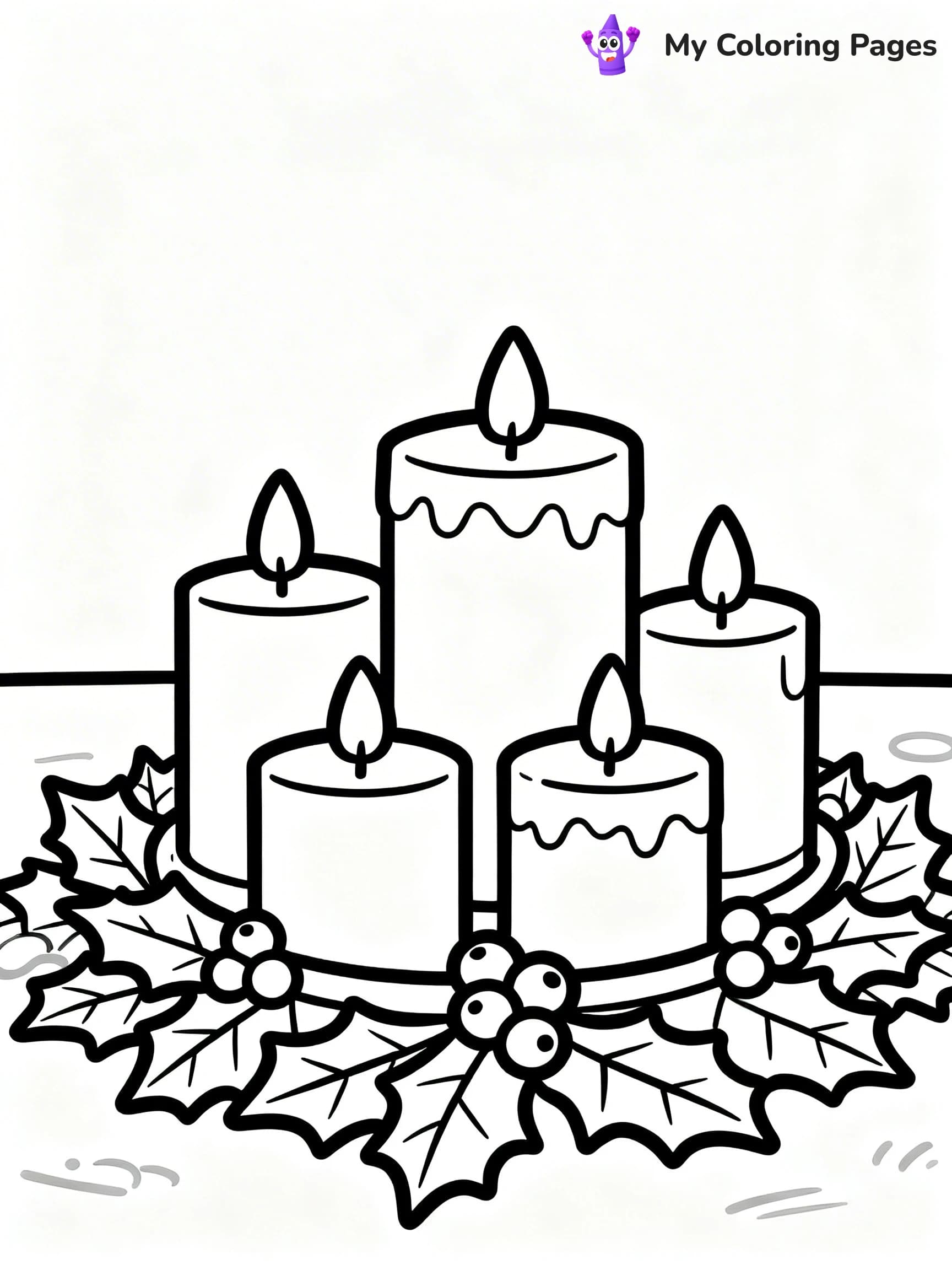 Candle Coloring Pages - 8
