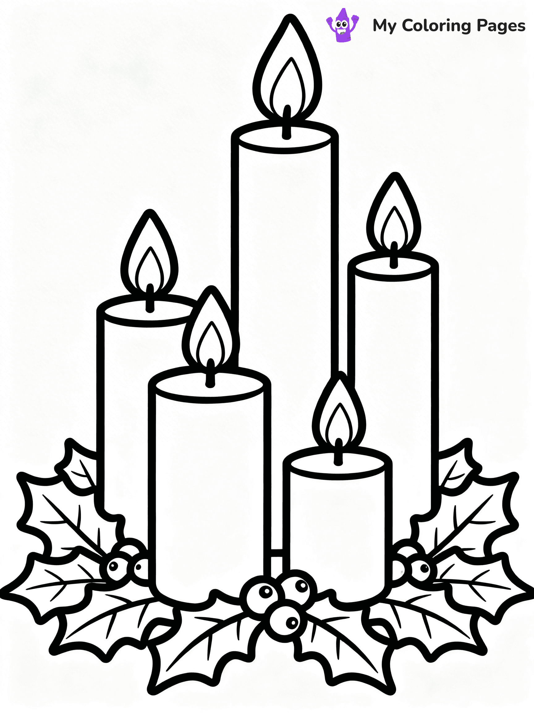 Candle Coloring Pages - 7
