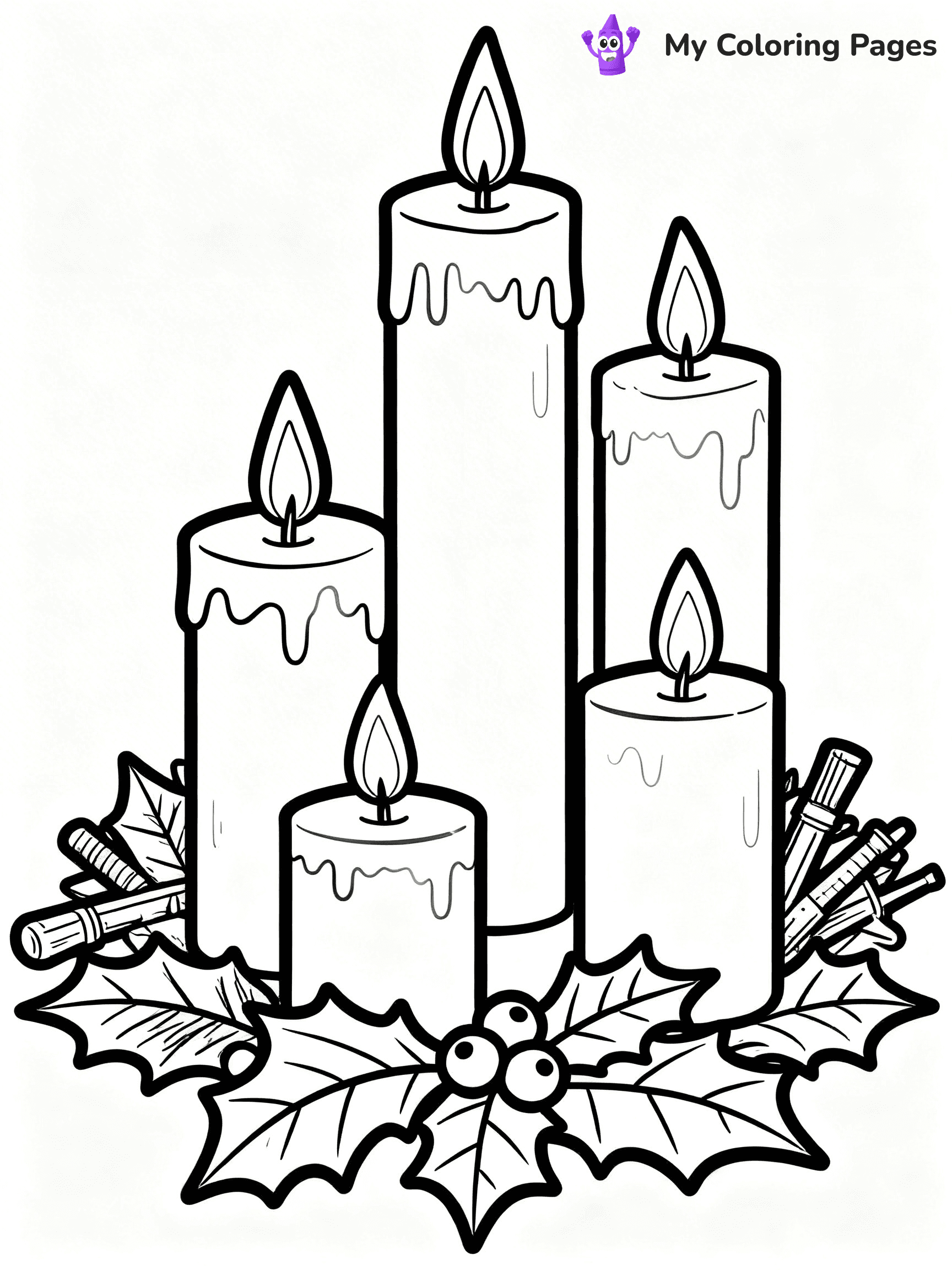 Candle Coloring Pages - 6