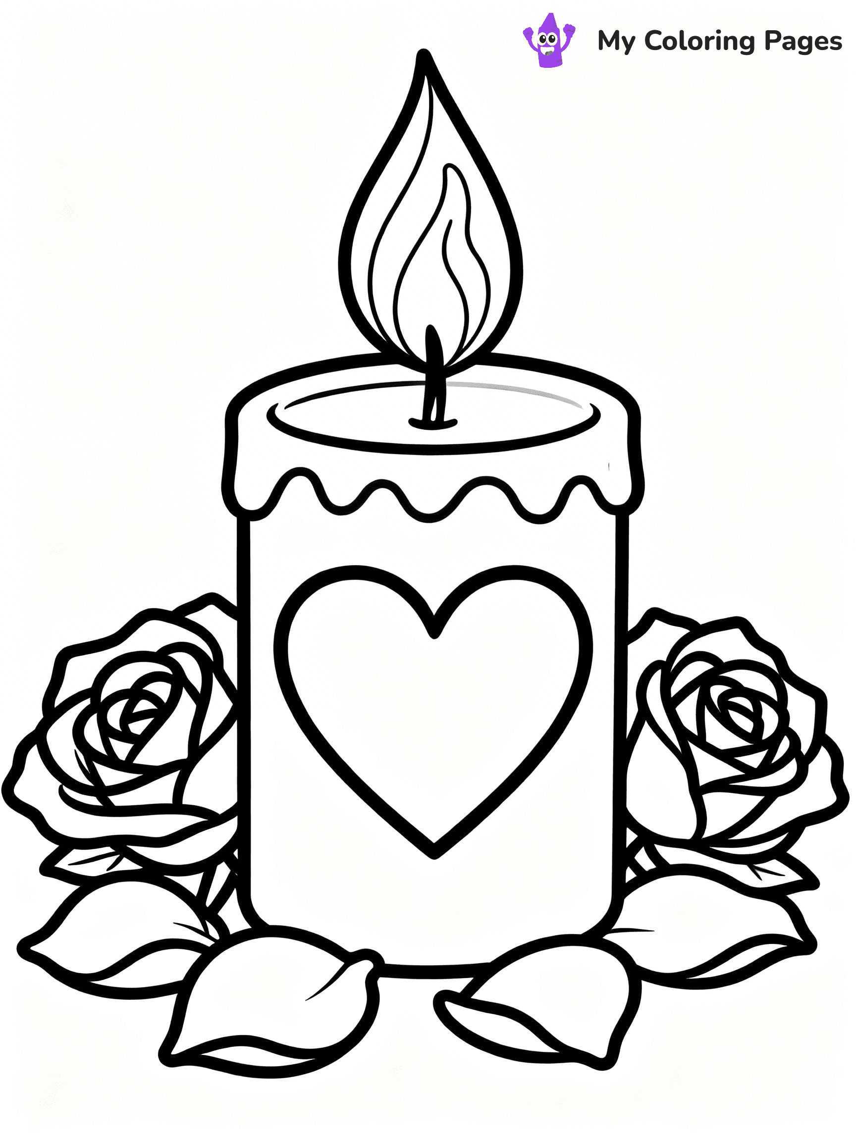 Candle Coloring Pages - 5