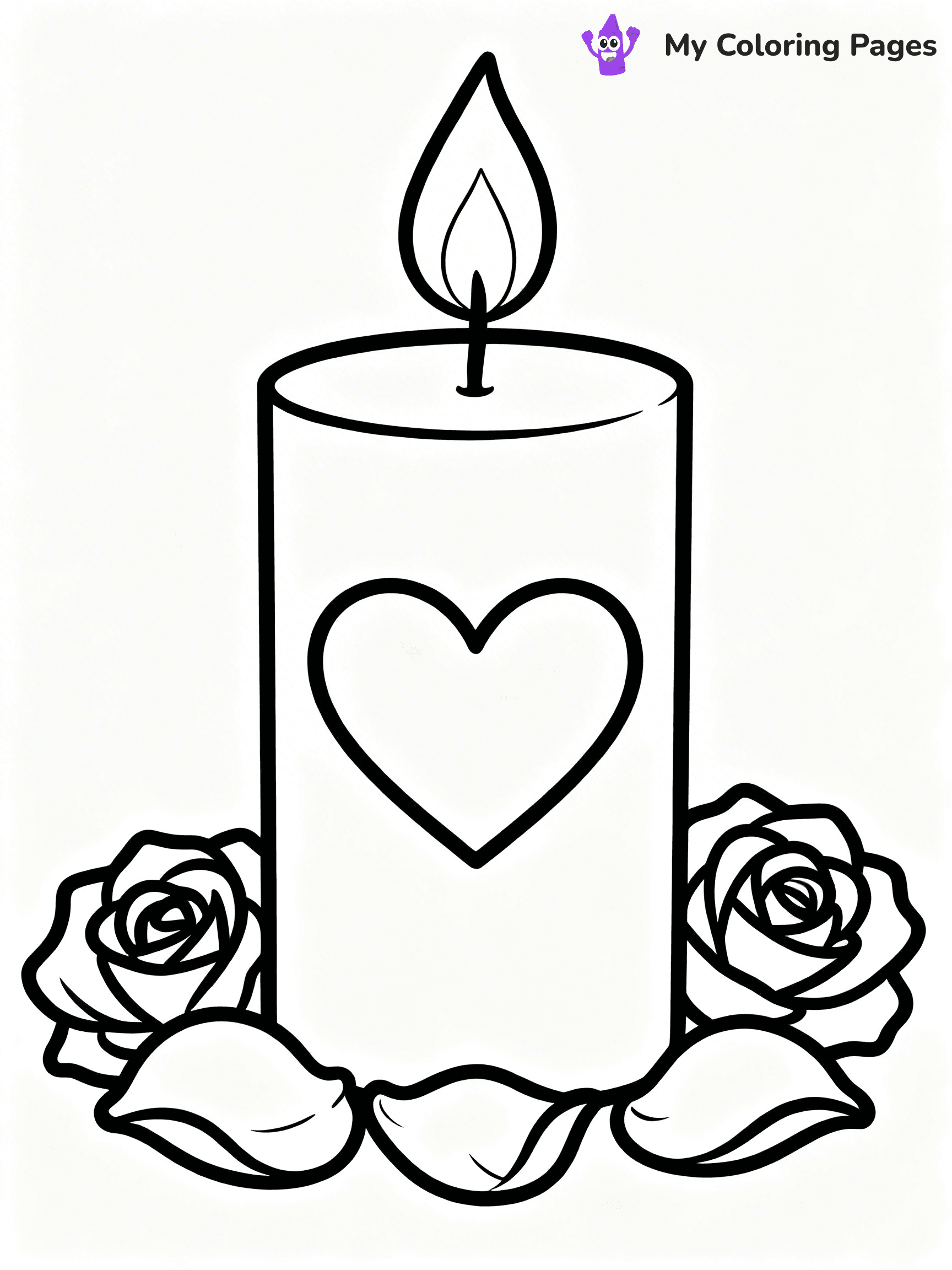 Candle Coloring Pages - 4