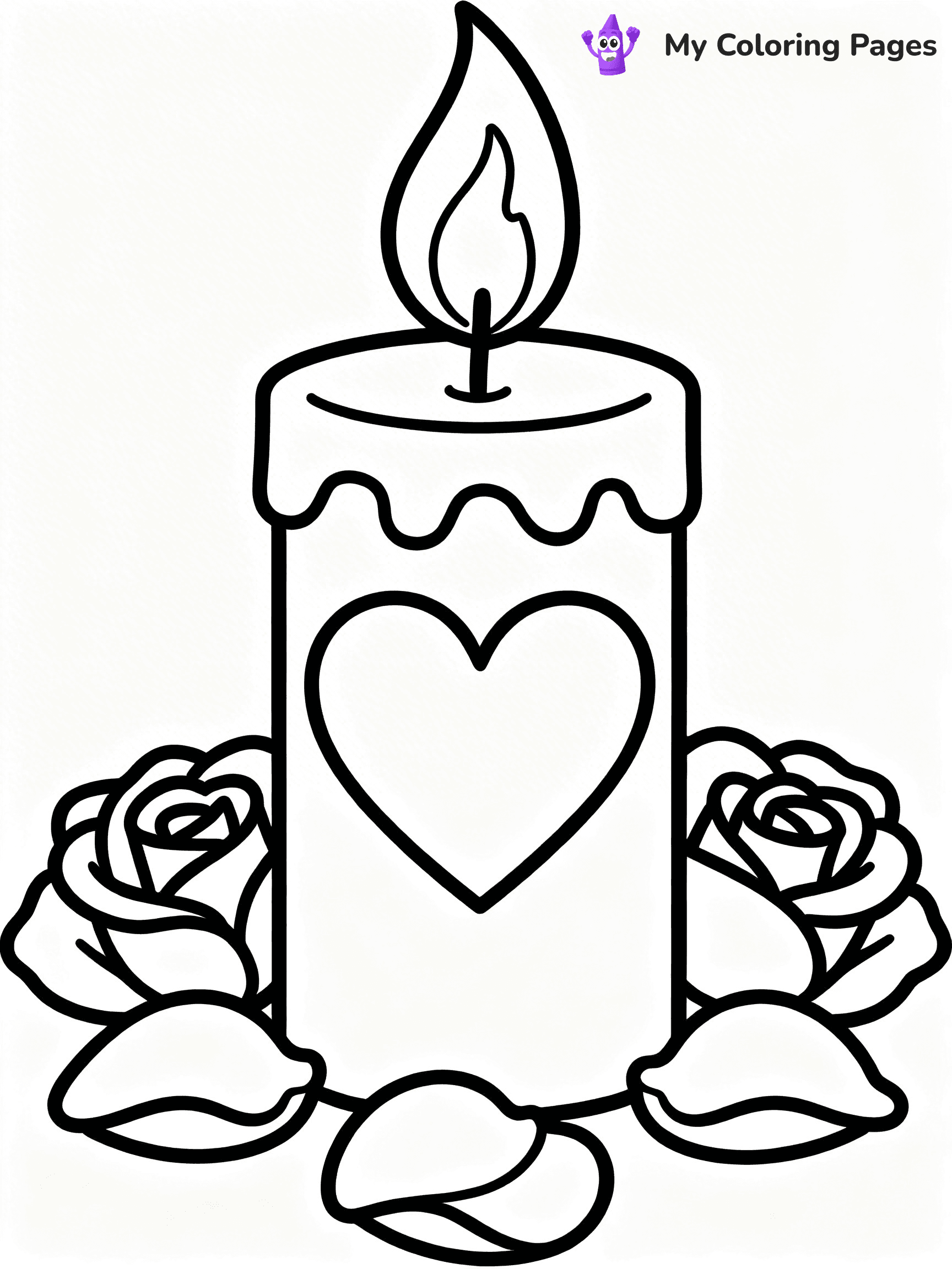 Candle Coloring Pages - 3