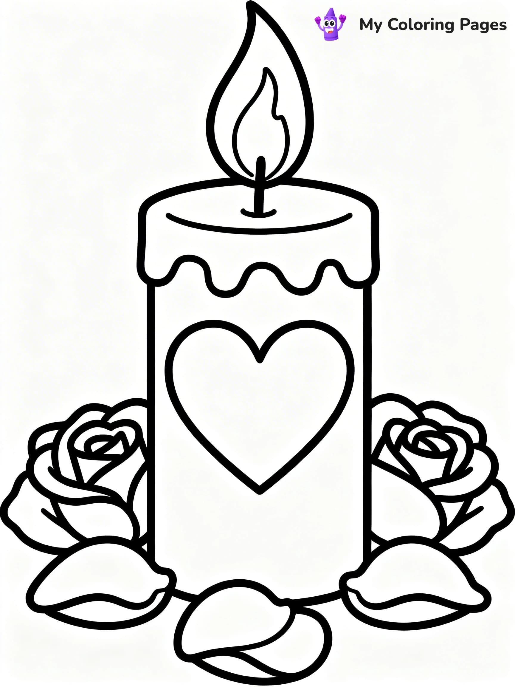 Candle Coloring Pages - 3