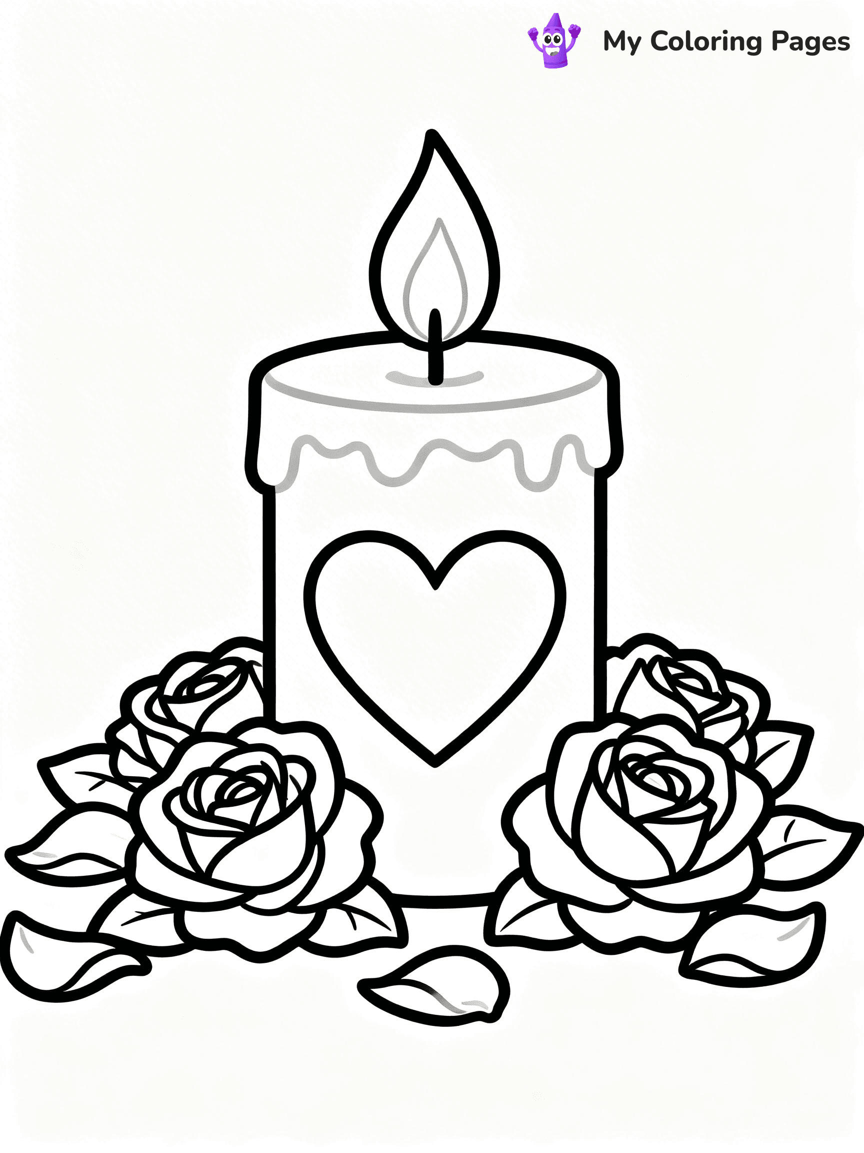 Candle Coloring Pages - 2