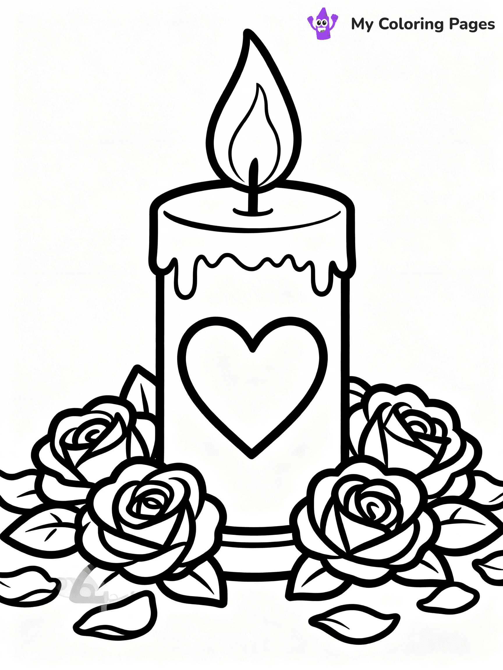 Candle Coloring Pages - 1
