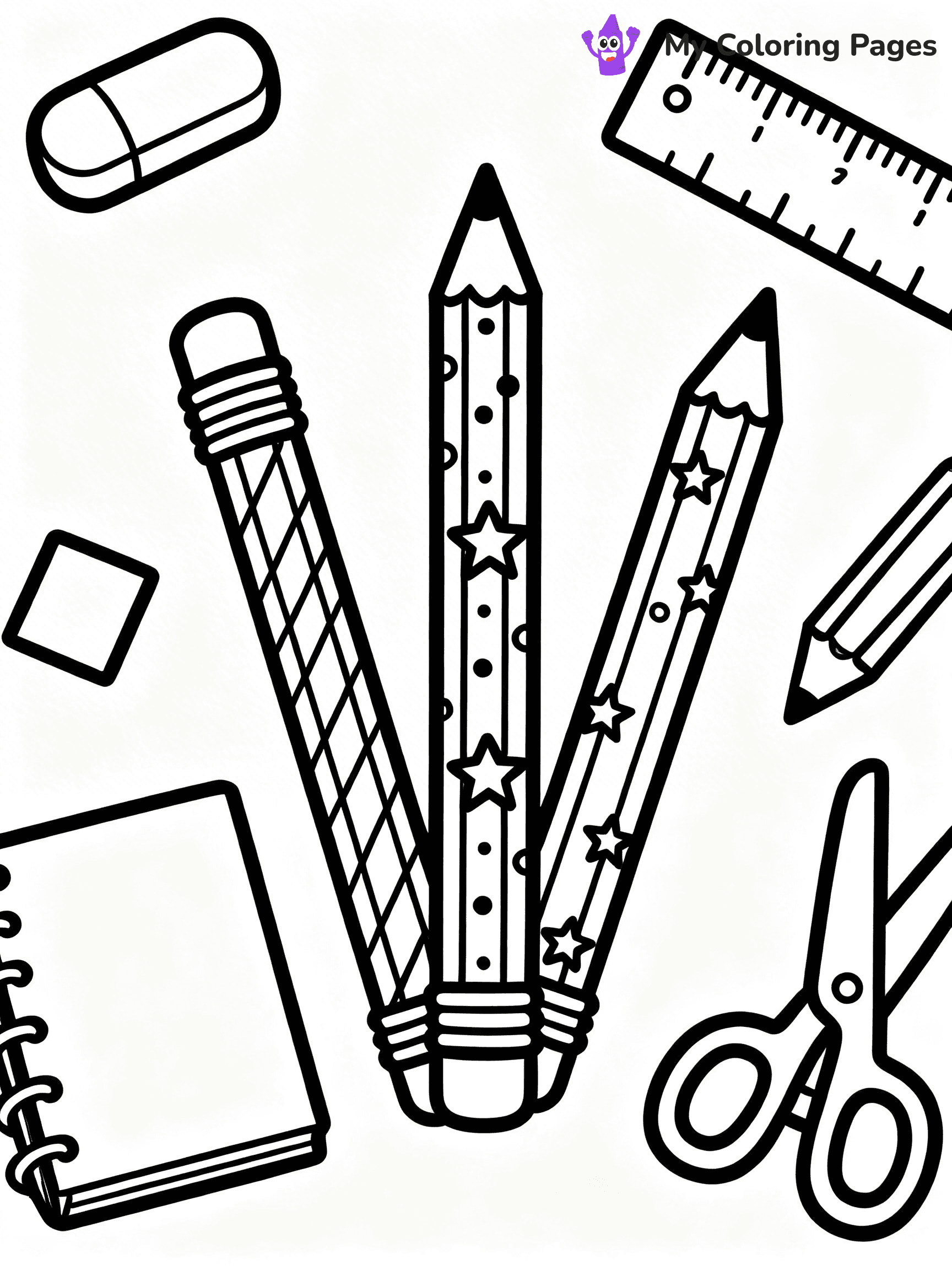 Pencil Coloring Pages - 6
