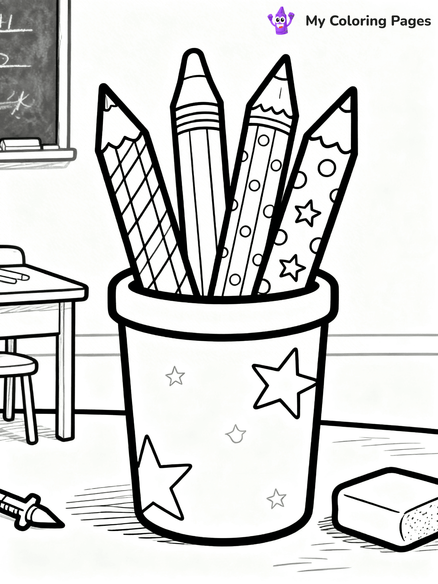 Pencil Coloring Pages - 4