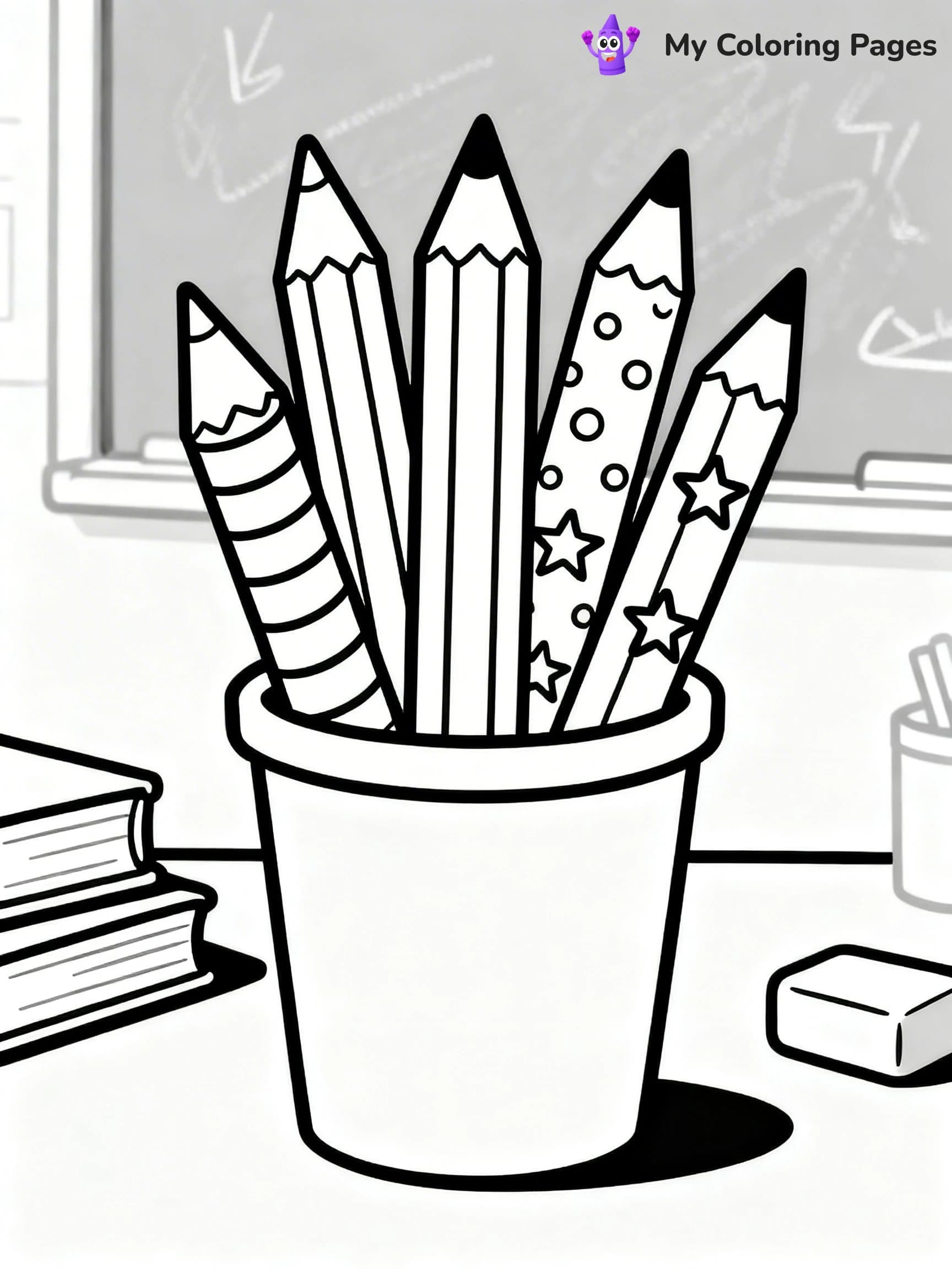 Pencil Coloring Pages - 3