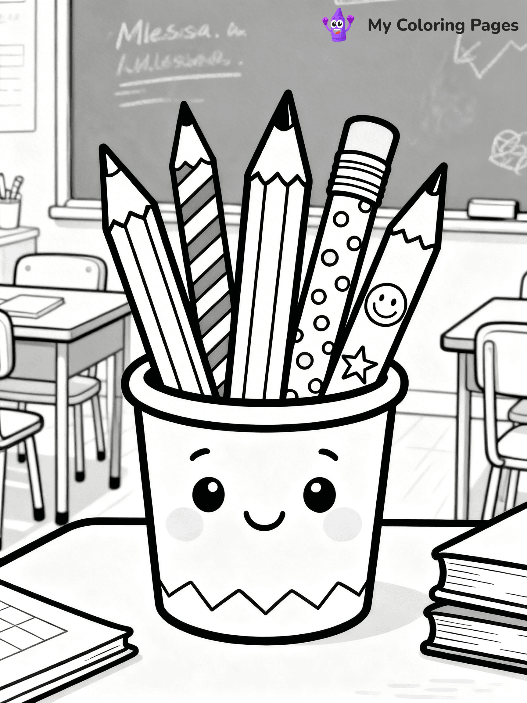 Pencil Coloring Pages - 1