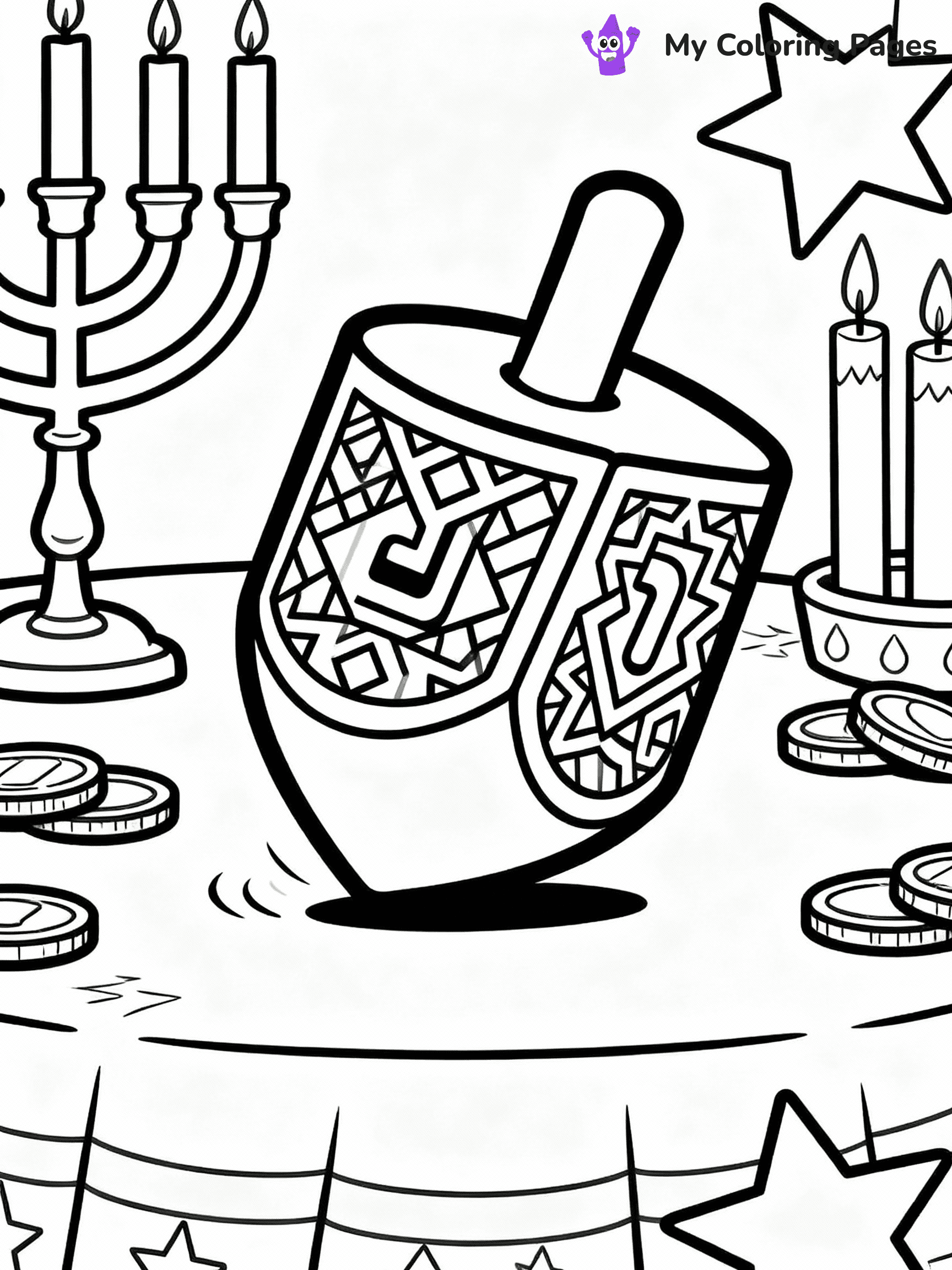 Hanukkah Coloring Pages - 24