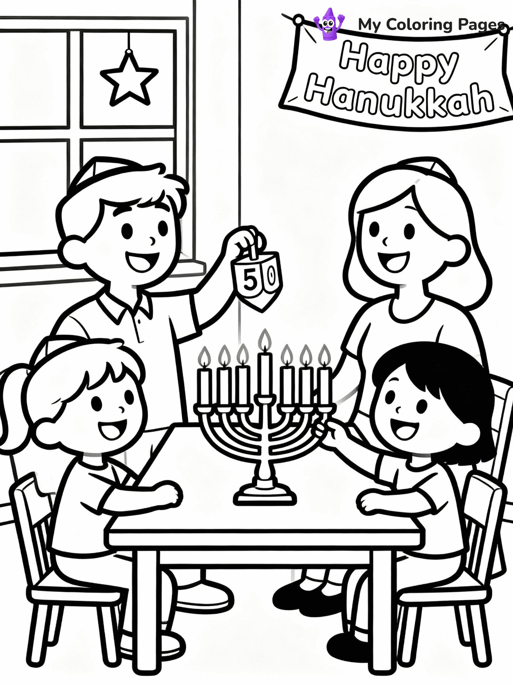 Hanukkah Coloring Pages - 9