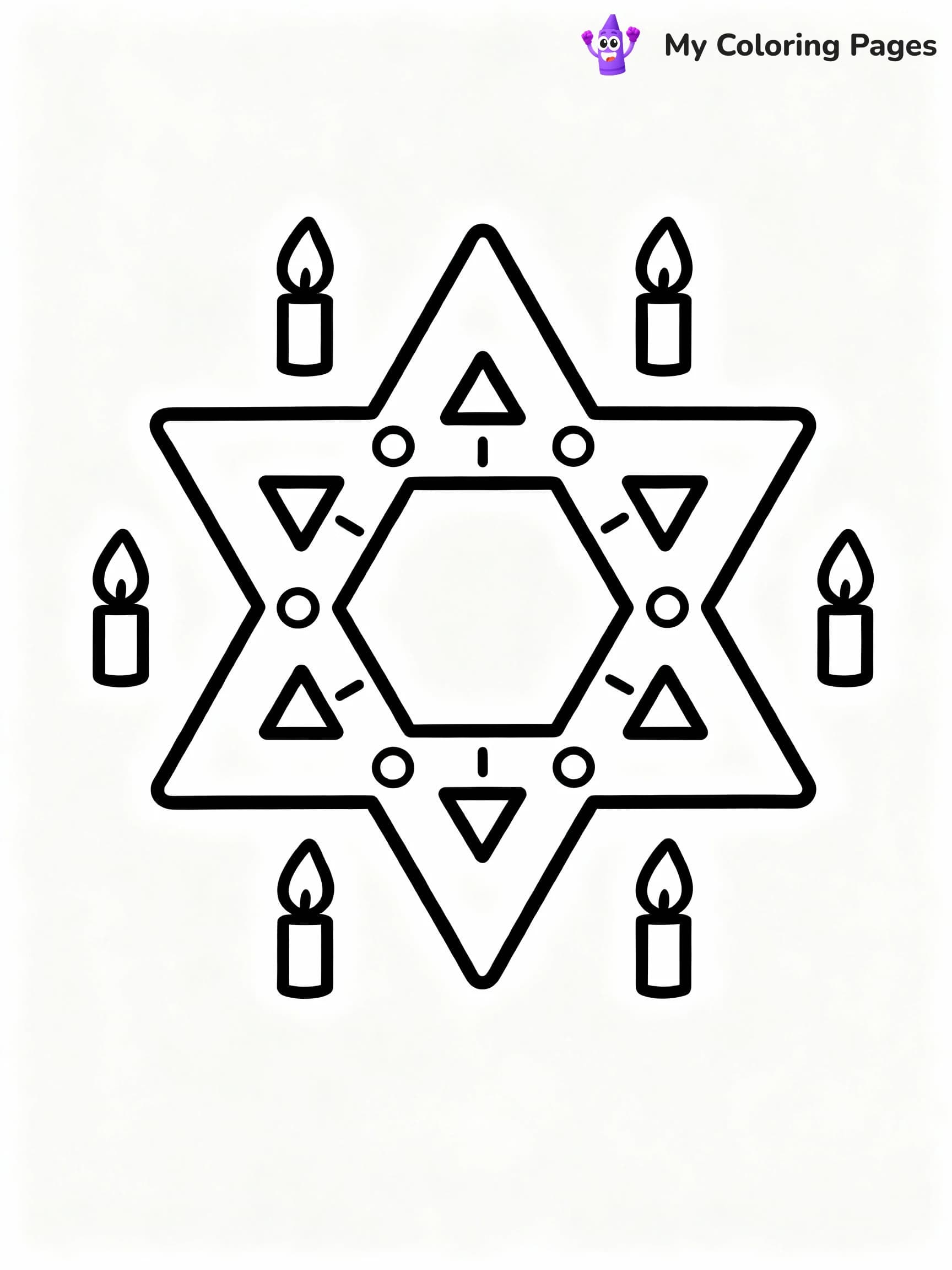 Hanukkah Coloring Pages - 1